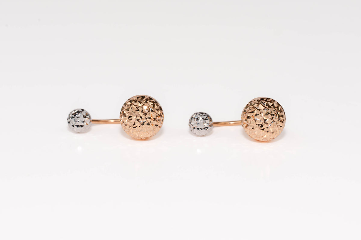 Screw in Earrings Double Gold