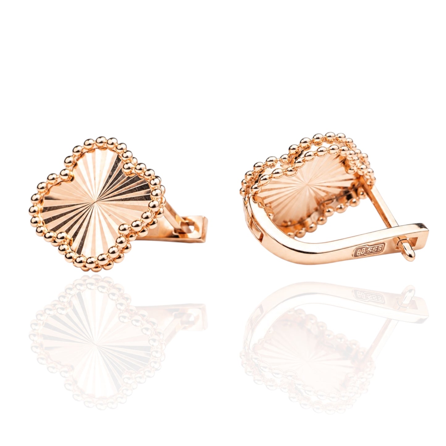 Rose Gold 585(14K) Earrings Clover