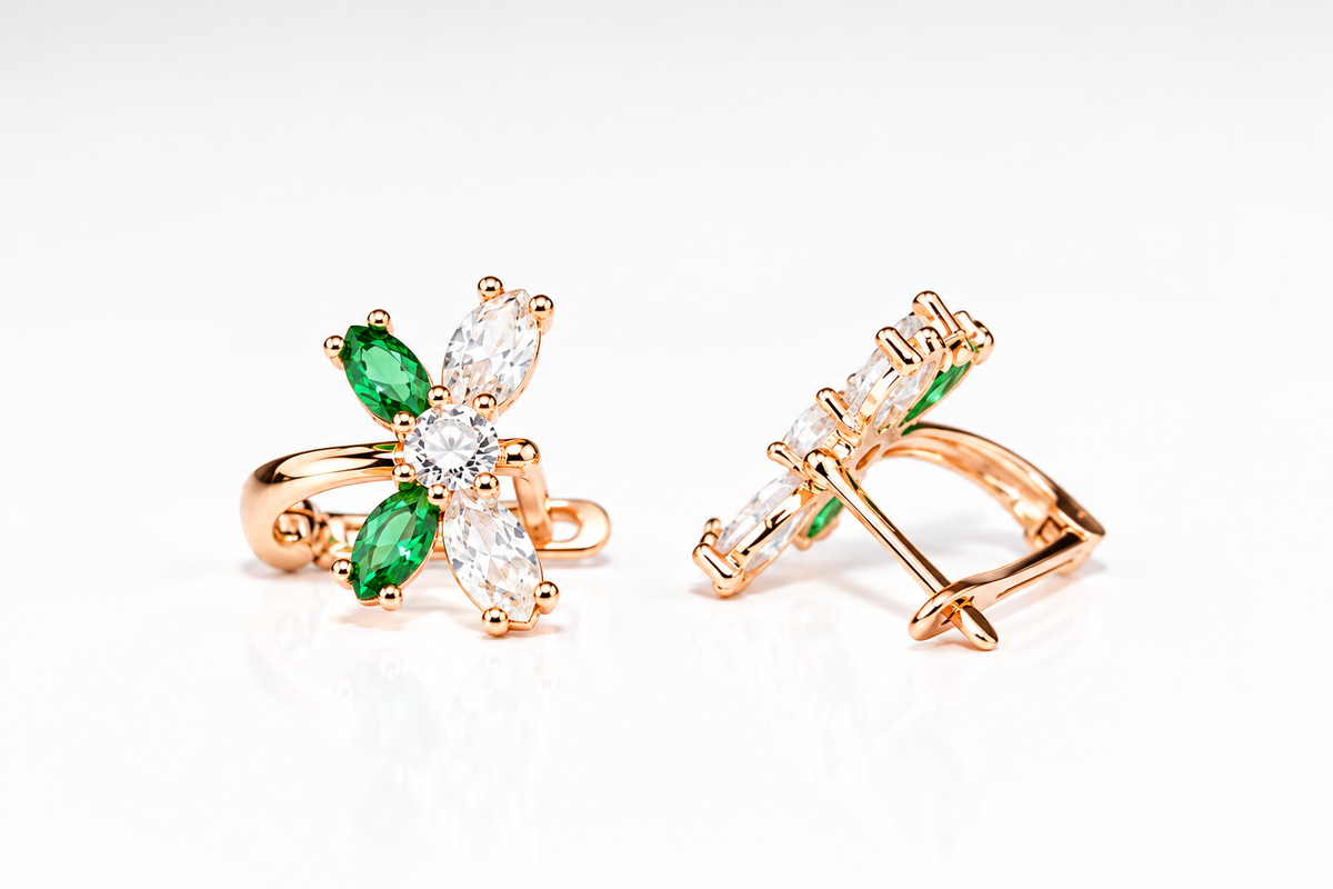 Kids Earrings Rose Gold 585(14K) Butterfly