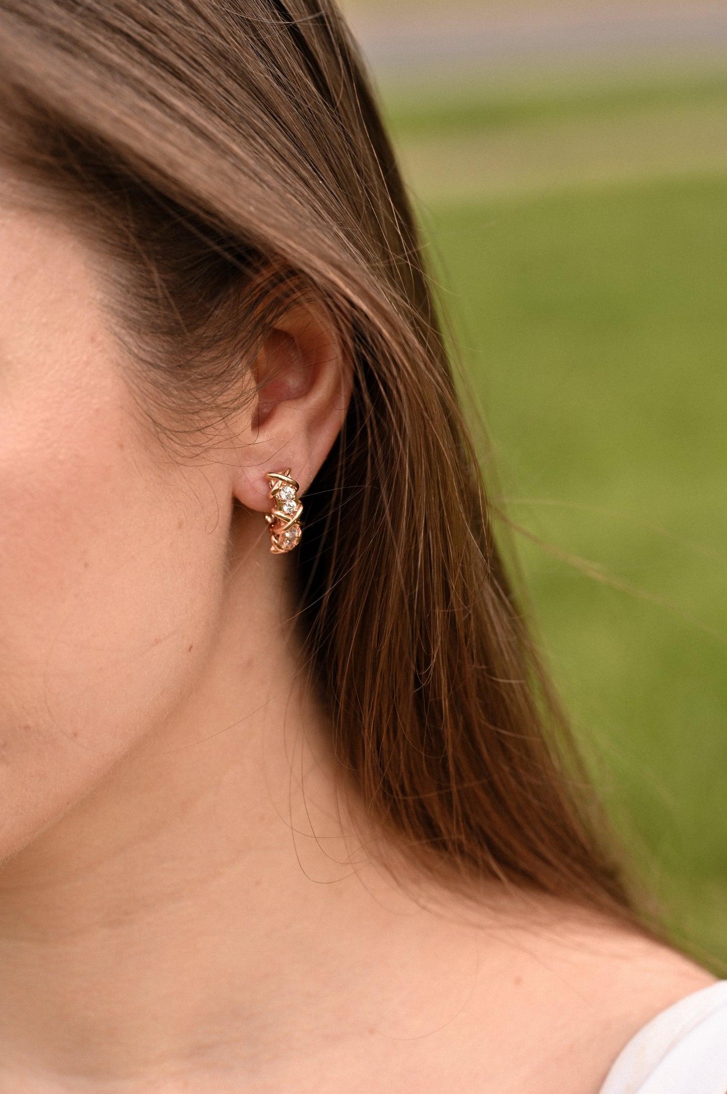 Earrings with Zirconia stones