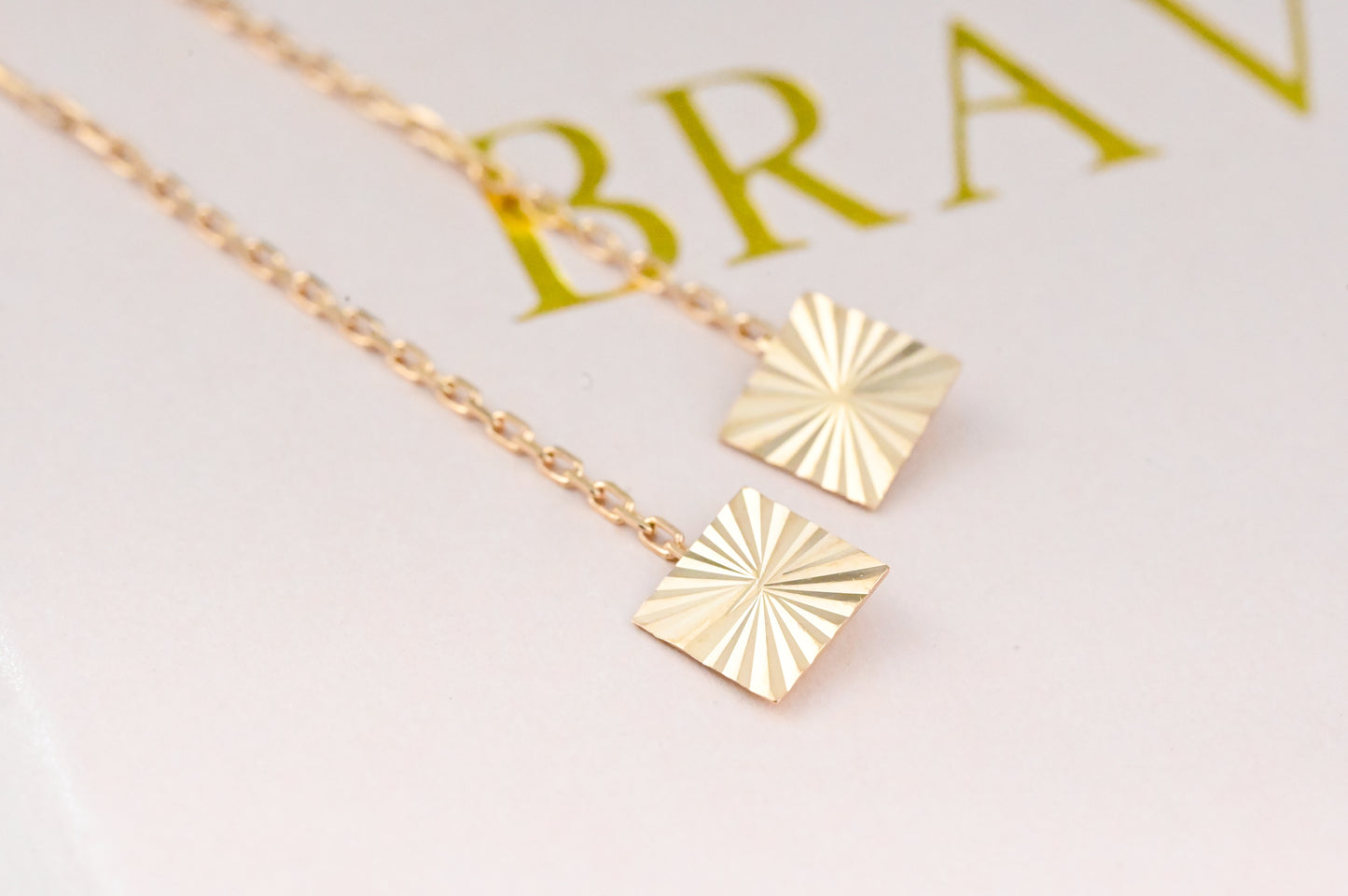 Thread Earrings Square