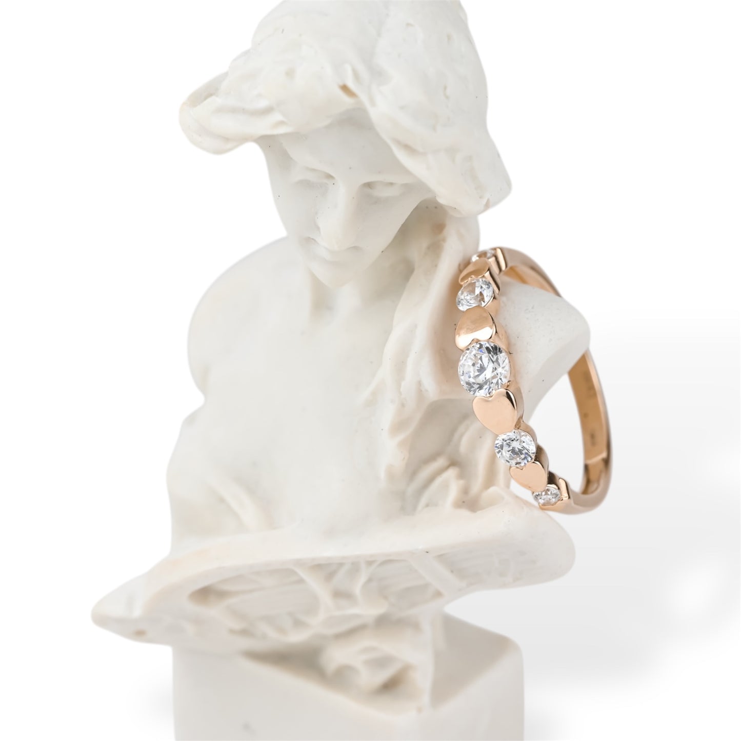 Ring Hearts with Zirconia stones