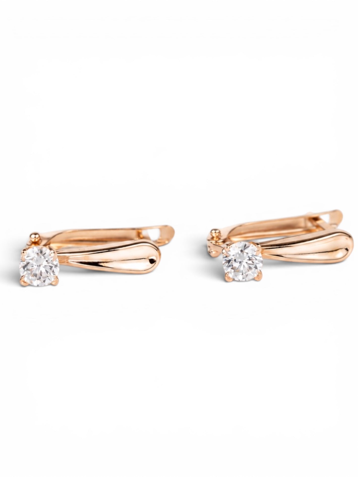 Earrings Rose Gold 585 with Zirconia stones