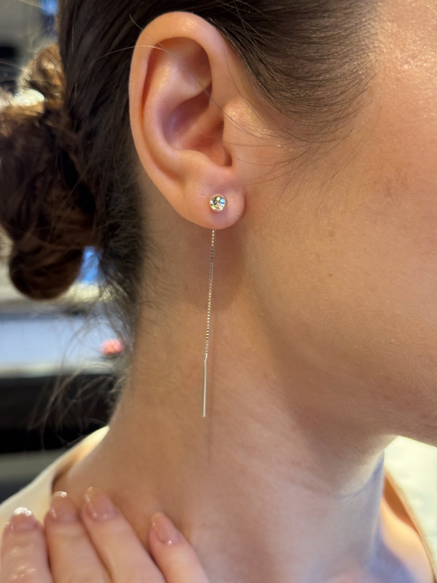 Silver Thread Earrings