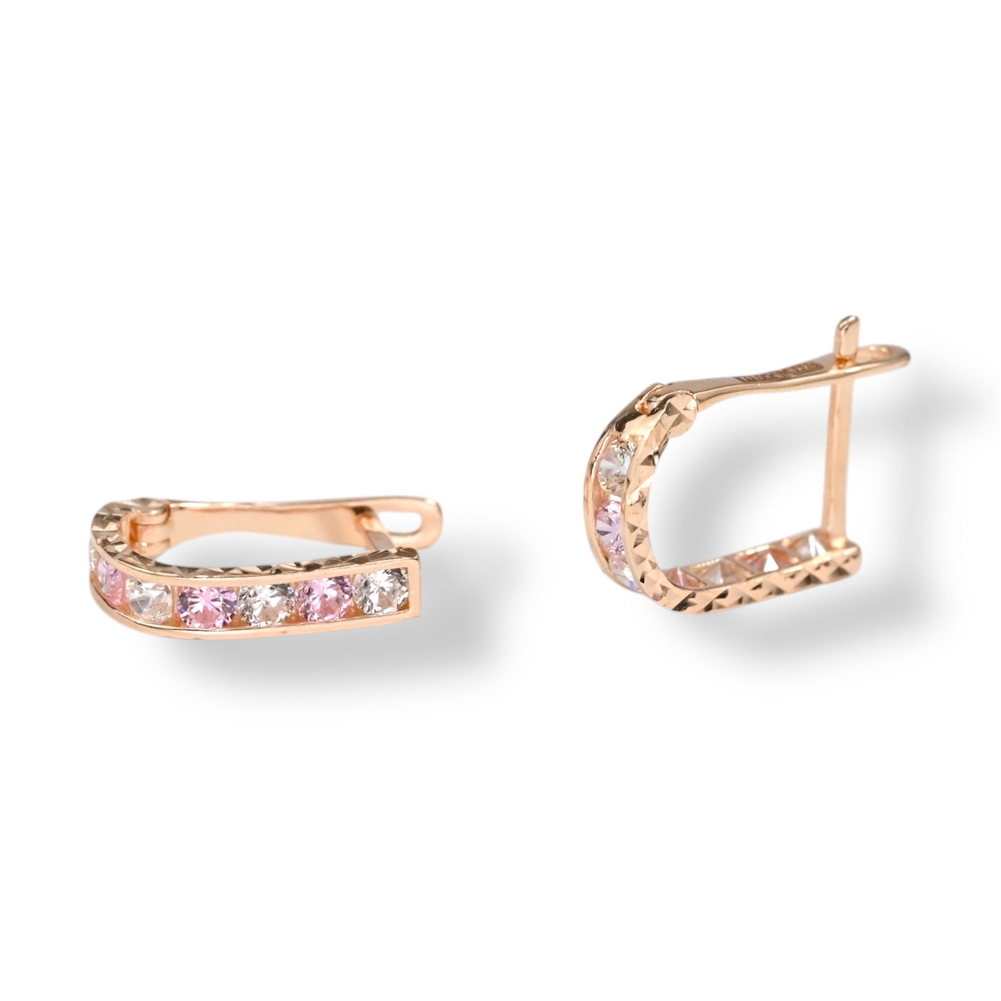 Kids Earrings Pink stones