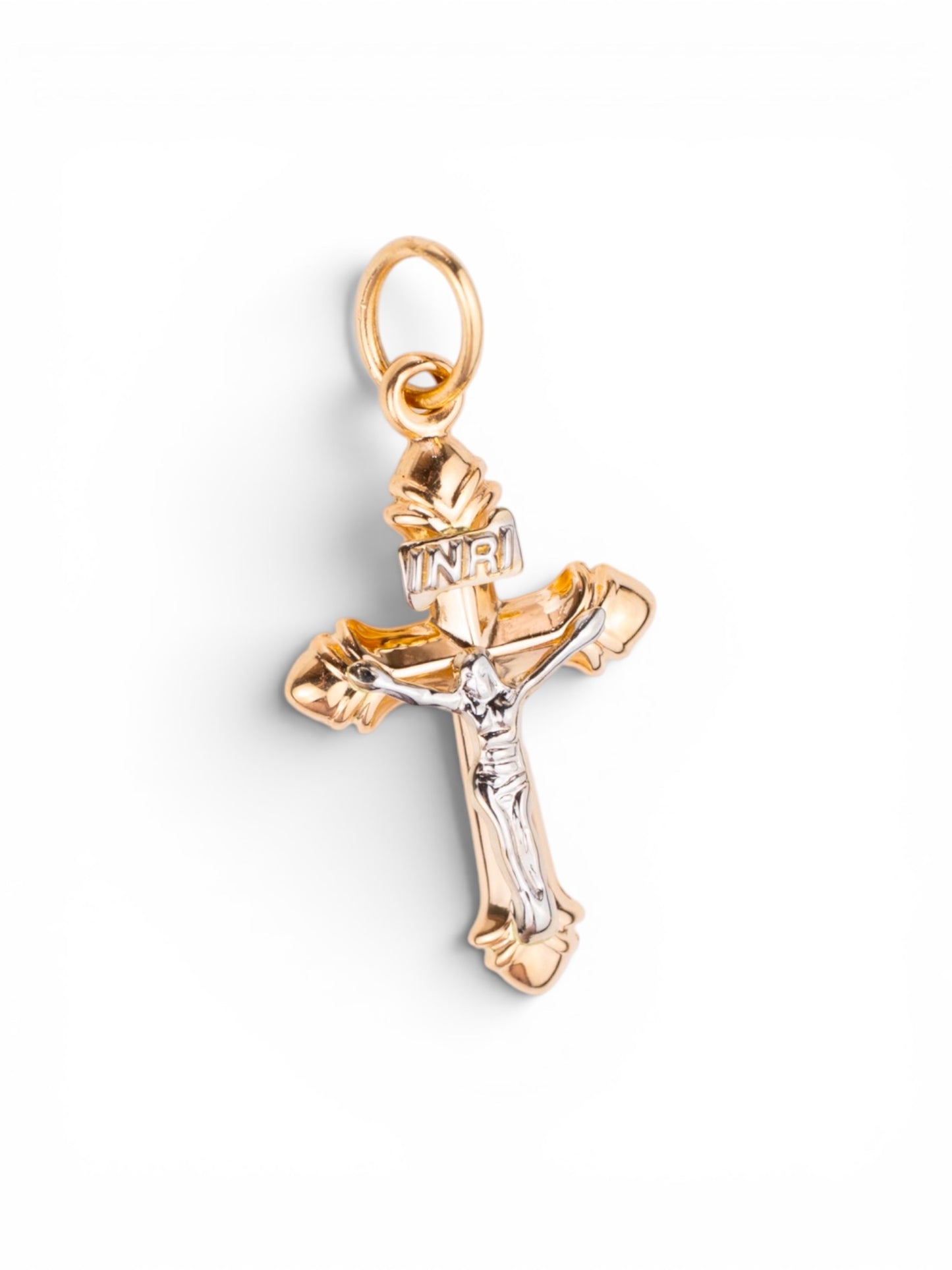 Orthodox Cross Pendant Rose Gold 585