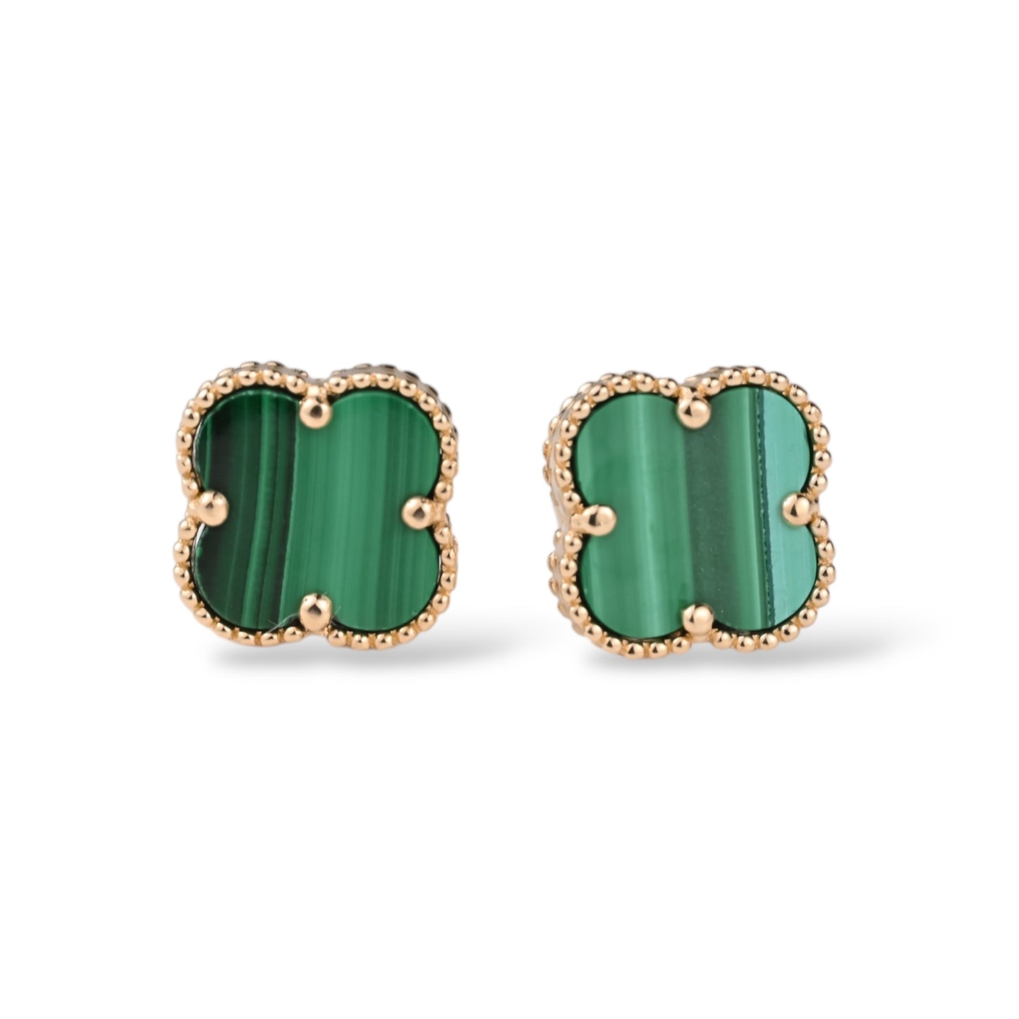 Stud Earrings Malachite