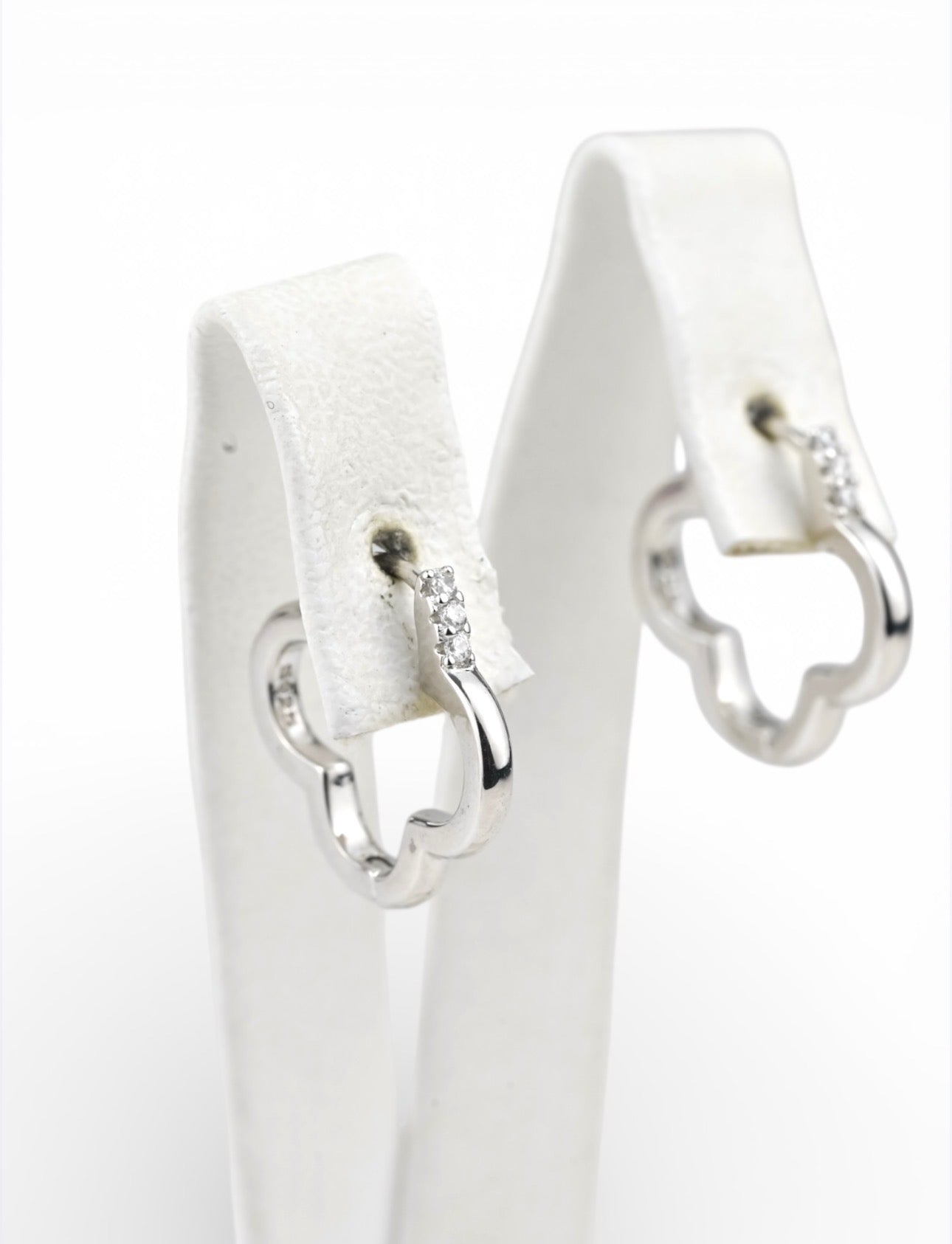 Silver Earrings Flower