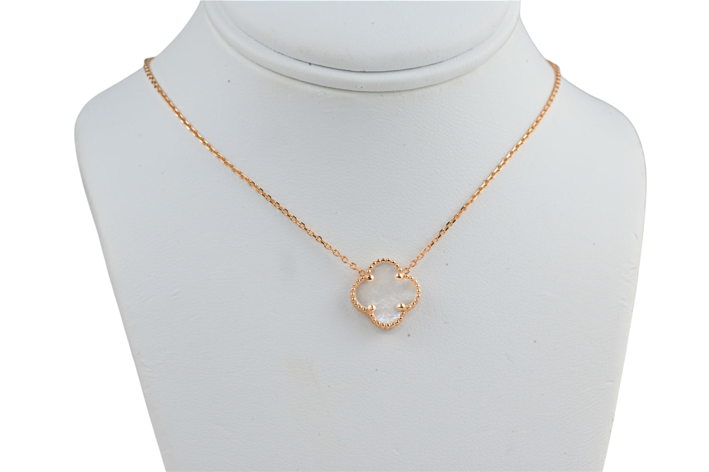 Necklace with Mother of Pearl Clover Pendant