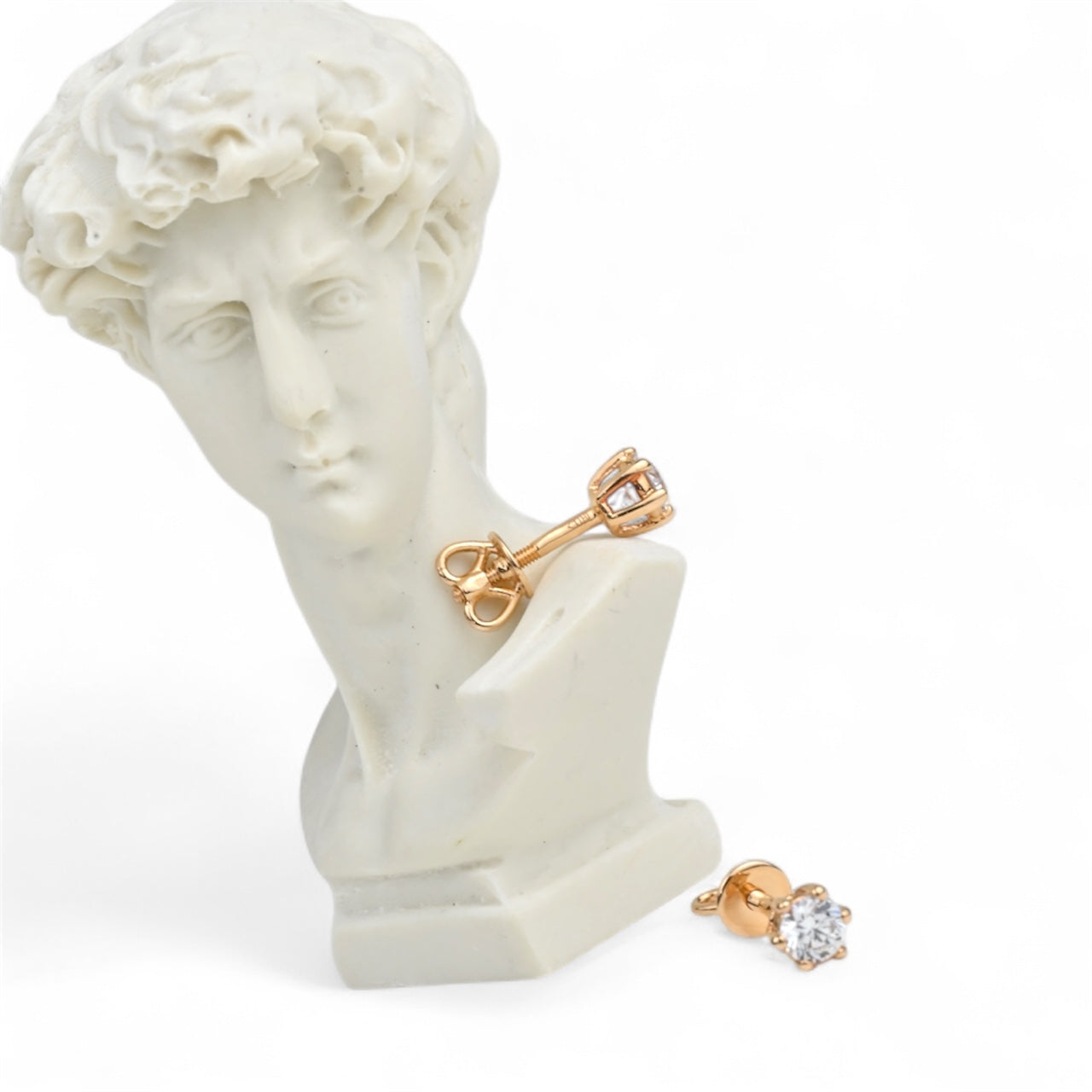 Stud Earrings with Zirconia stones