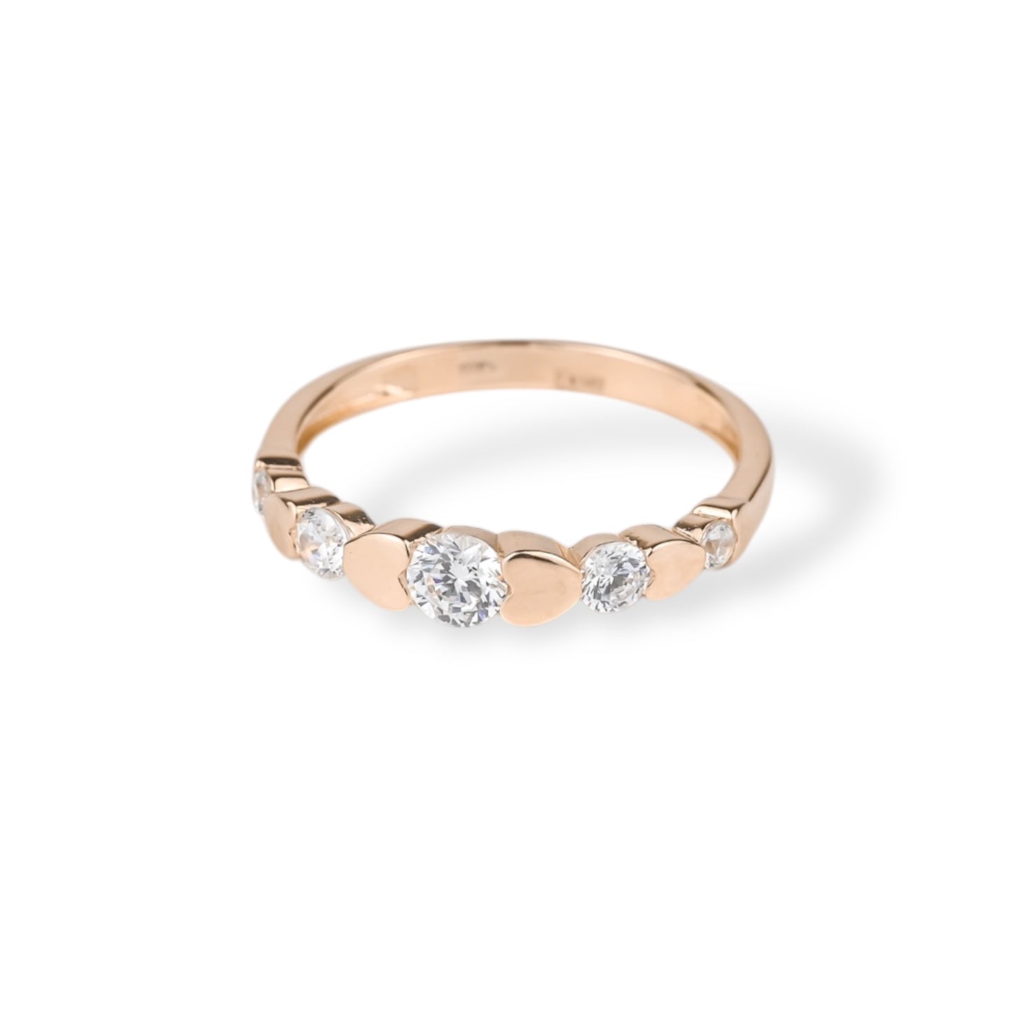 Ring Hearts with Zirconia stones