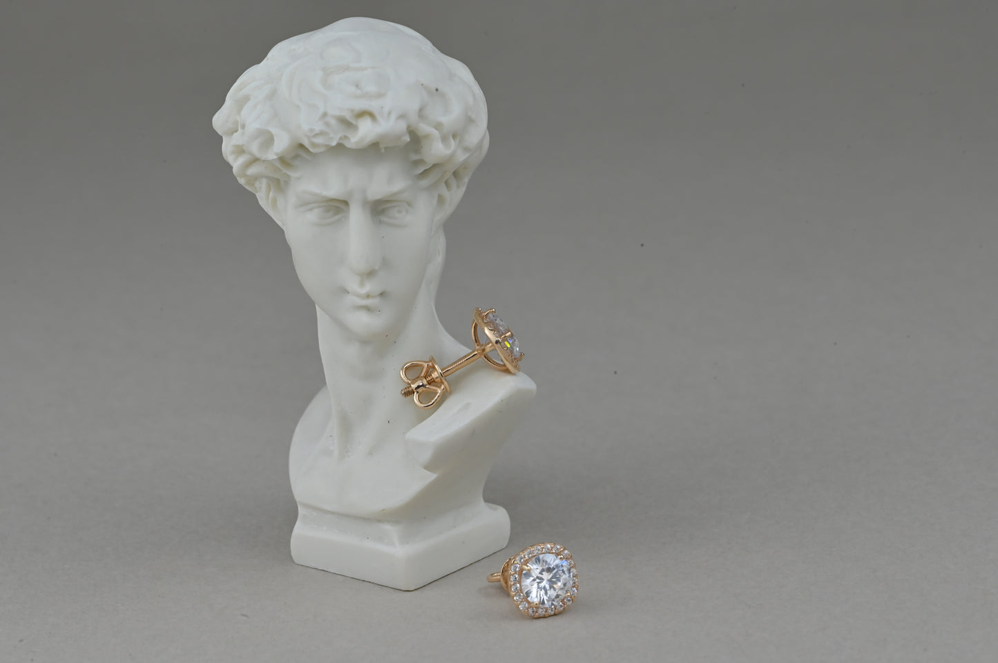 Screw in Earrings with Zirconia stones