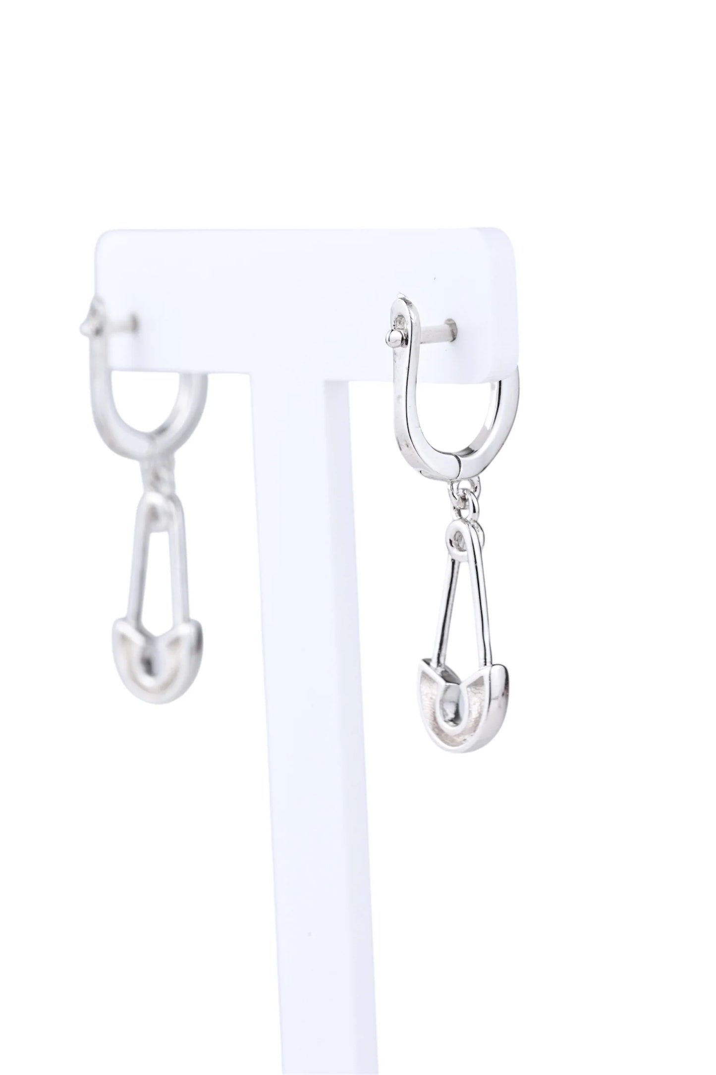 Silver Dangle Earrings " Pin"