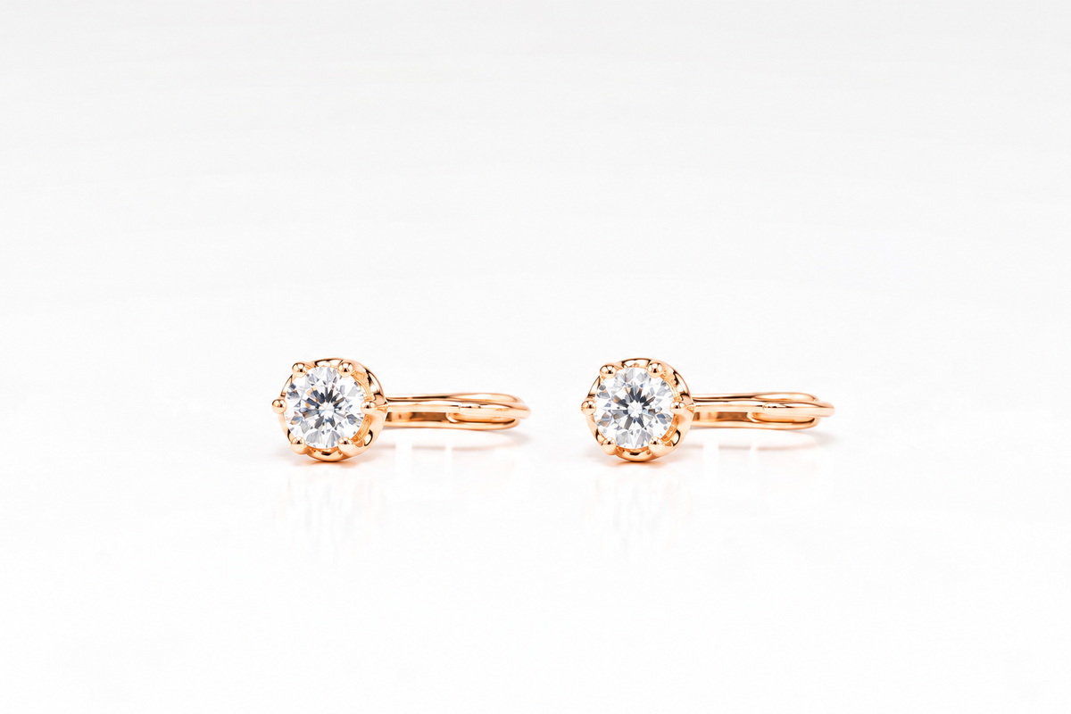 Kids Earrings Rose Gold 585(14K)