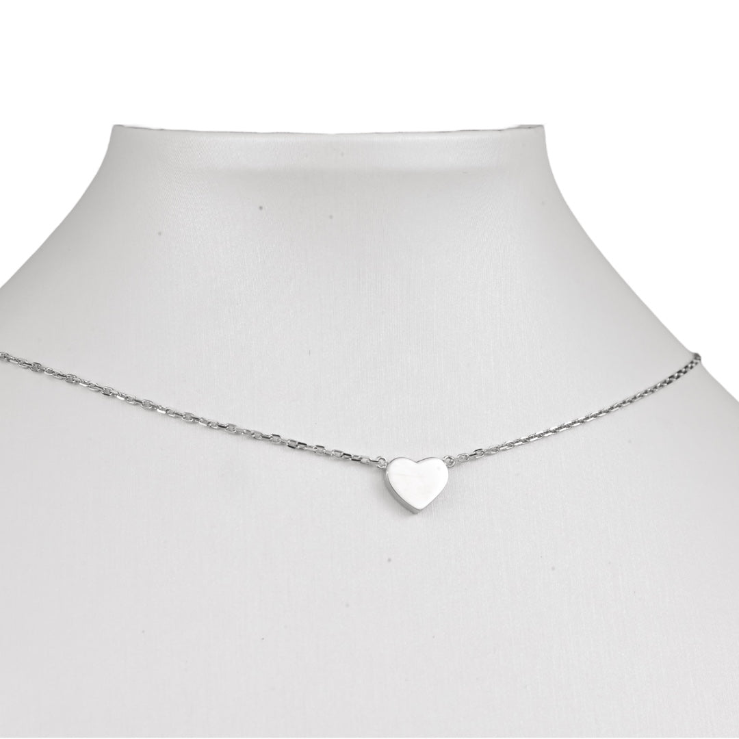 Necklace Heart White Gold