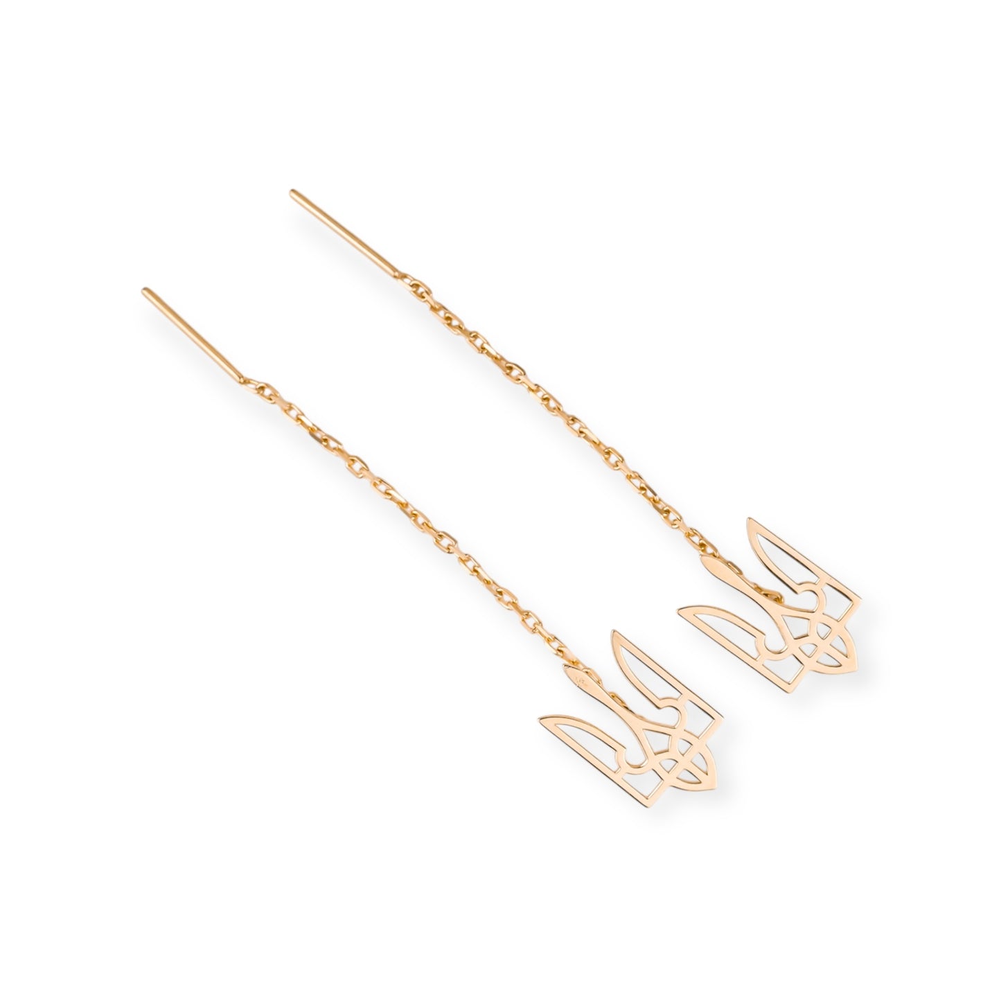 Ukrainian Tryzub Threads Earrings