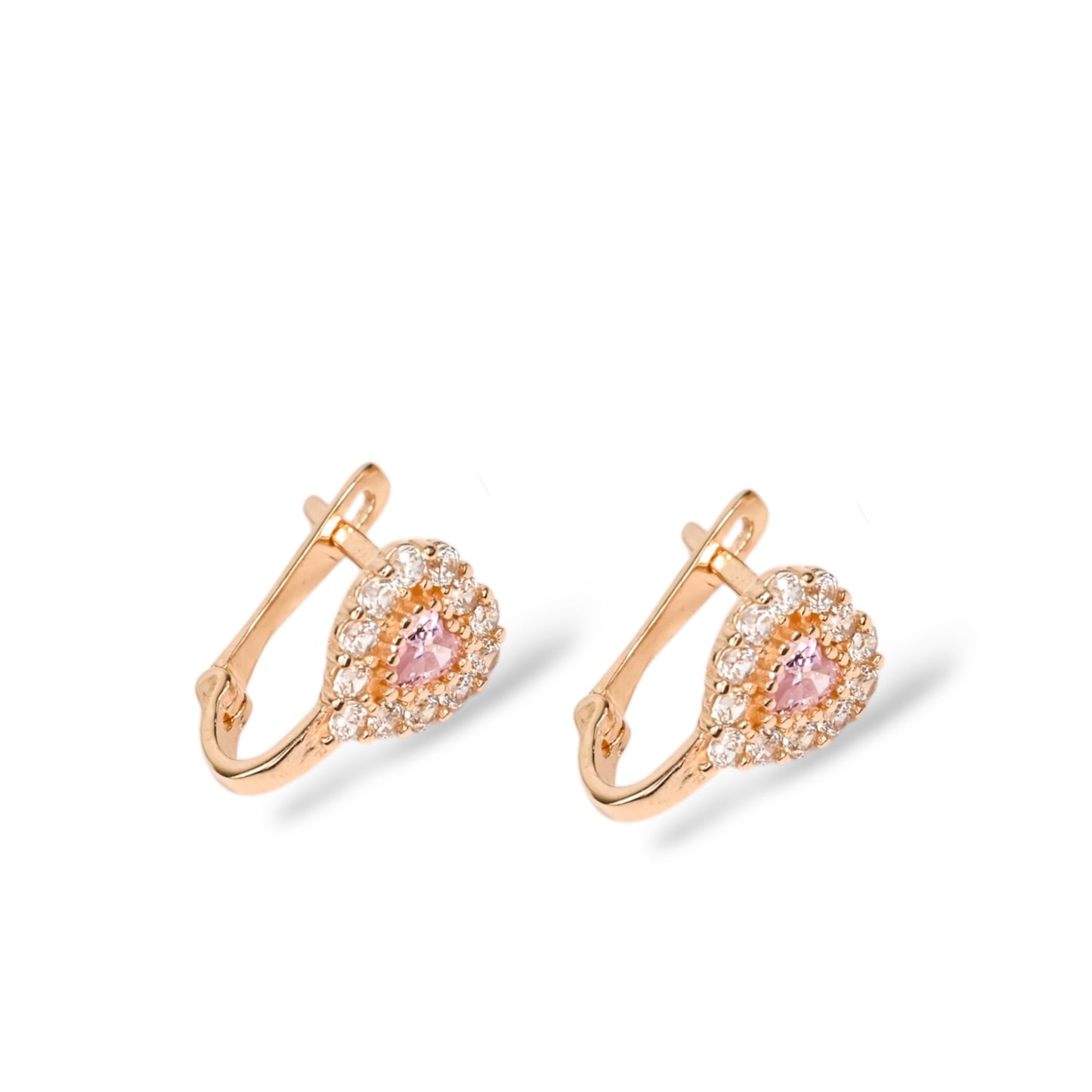 Kids Earrings Pink Hearts