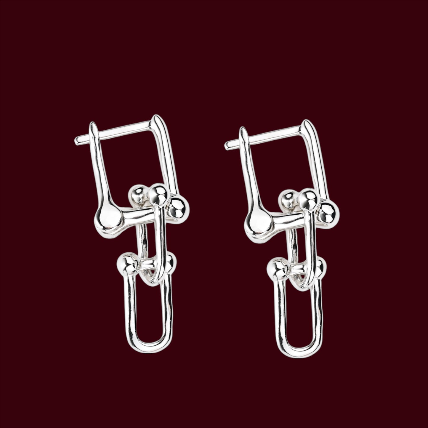 Silver 925 Chain Earrings