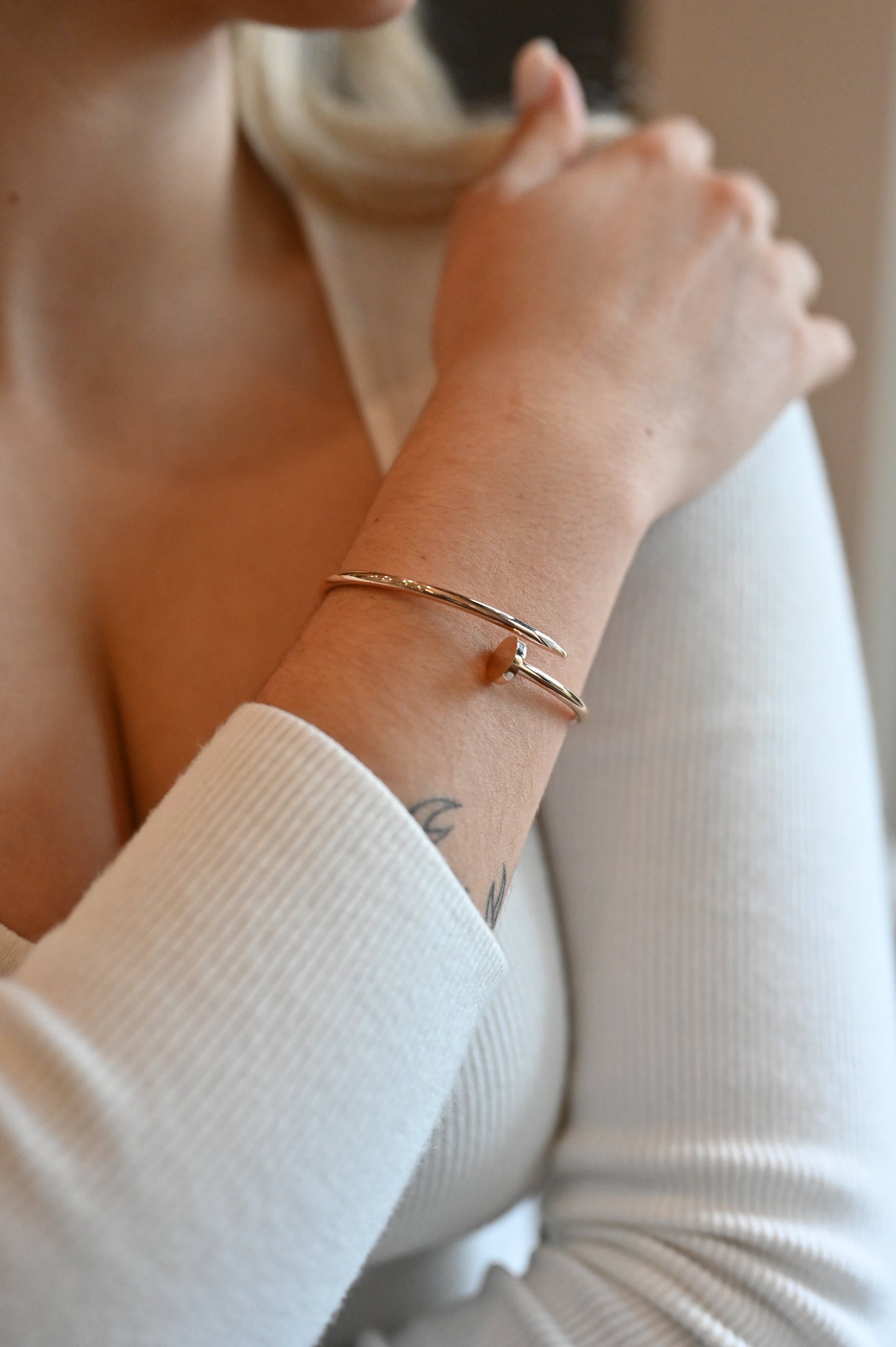 Rose Gold Bracelet Nail