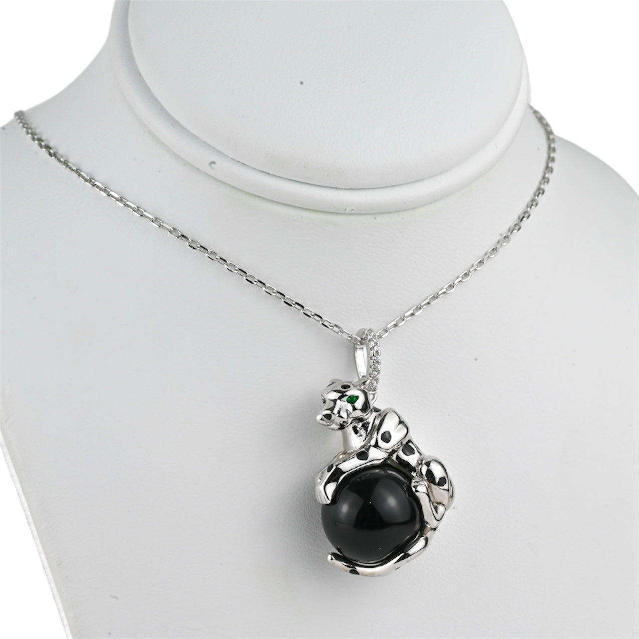 Silver Necklace Panther