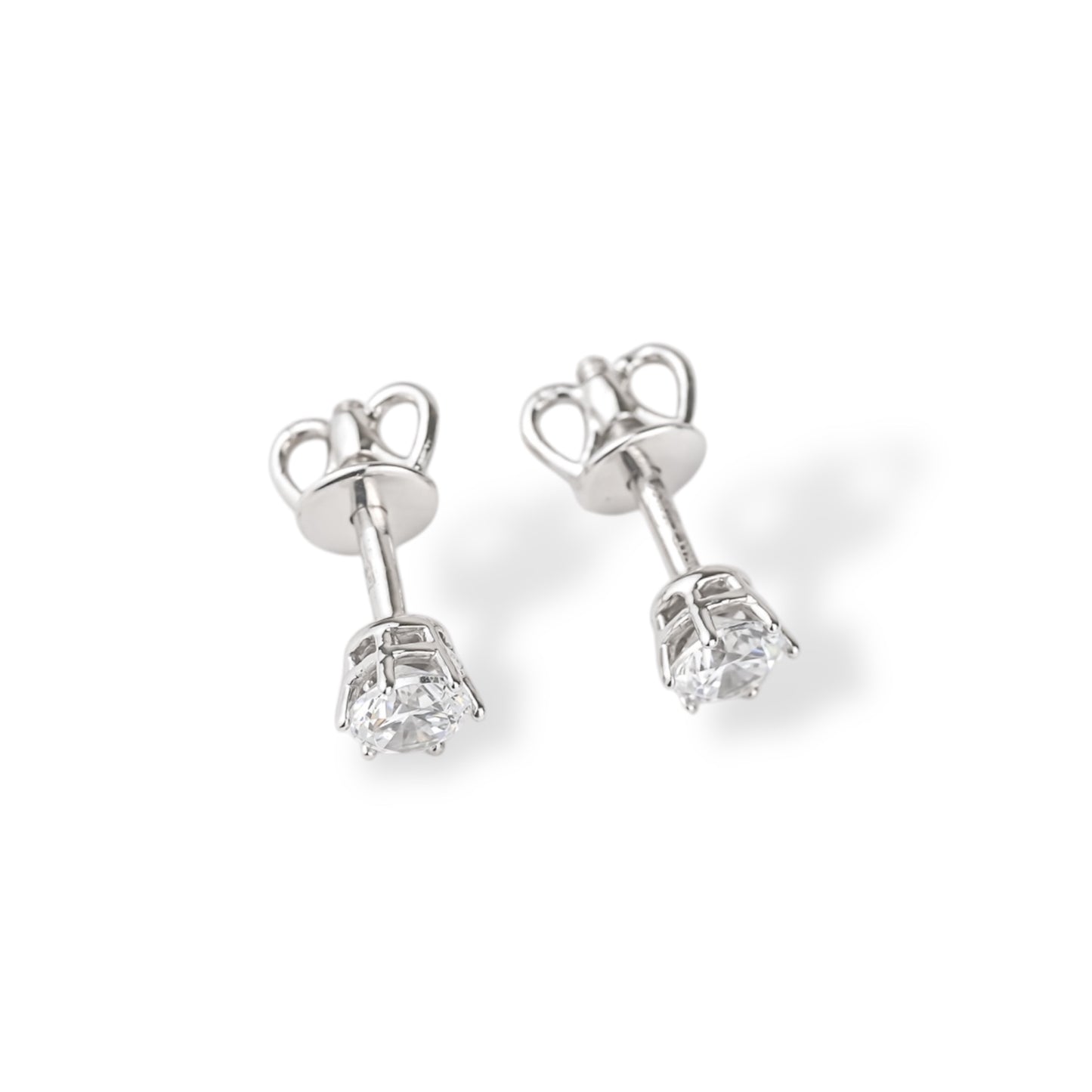 Stud Earrings White Gold