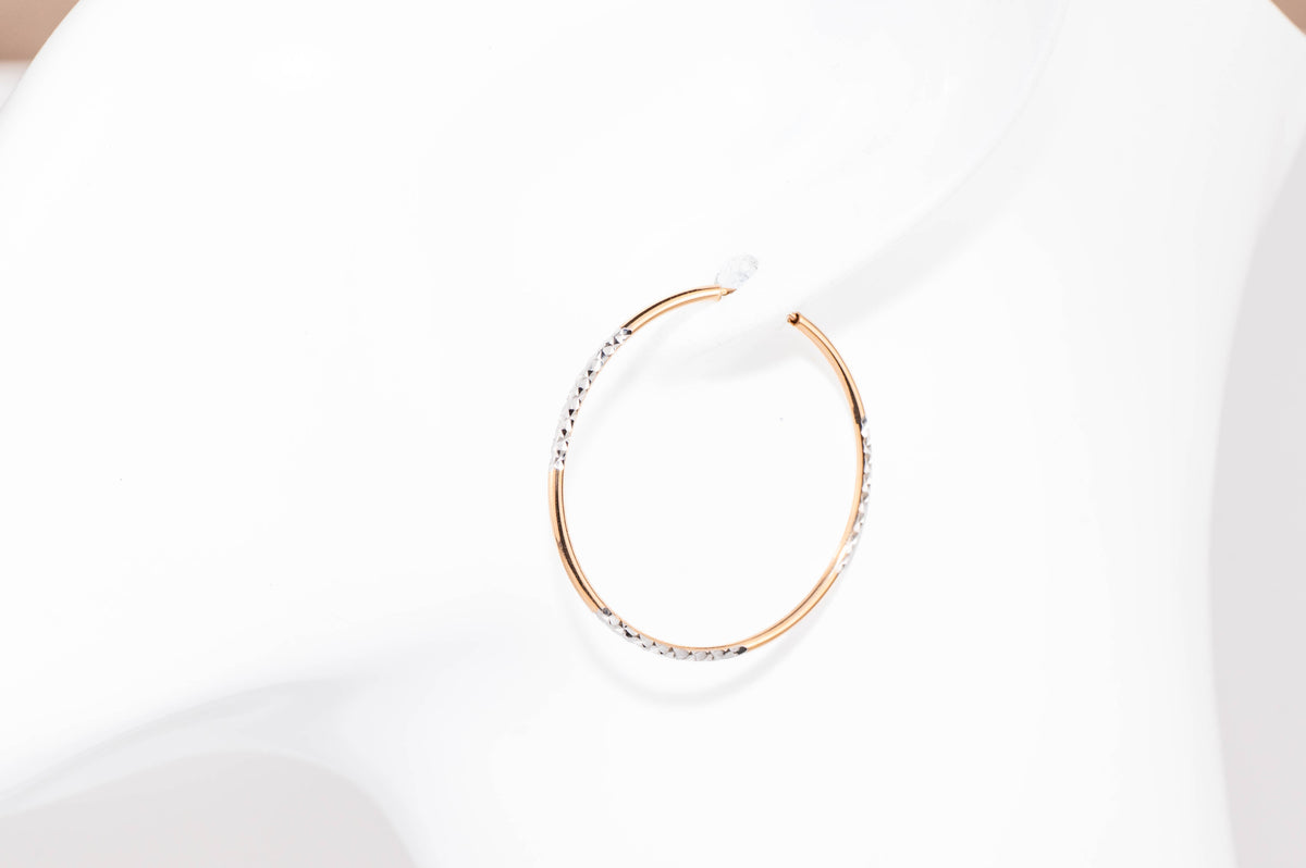 Rose Gold Hoops Earrings