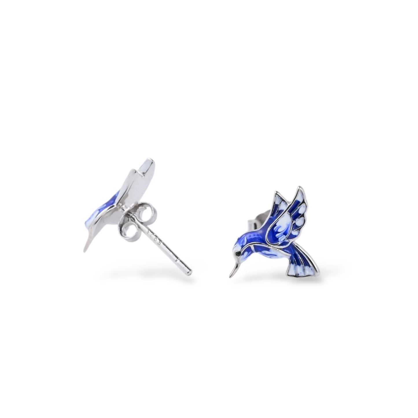 Dainty Hummingbird Silver Jewelry Set