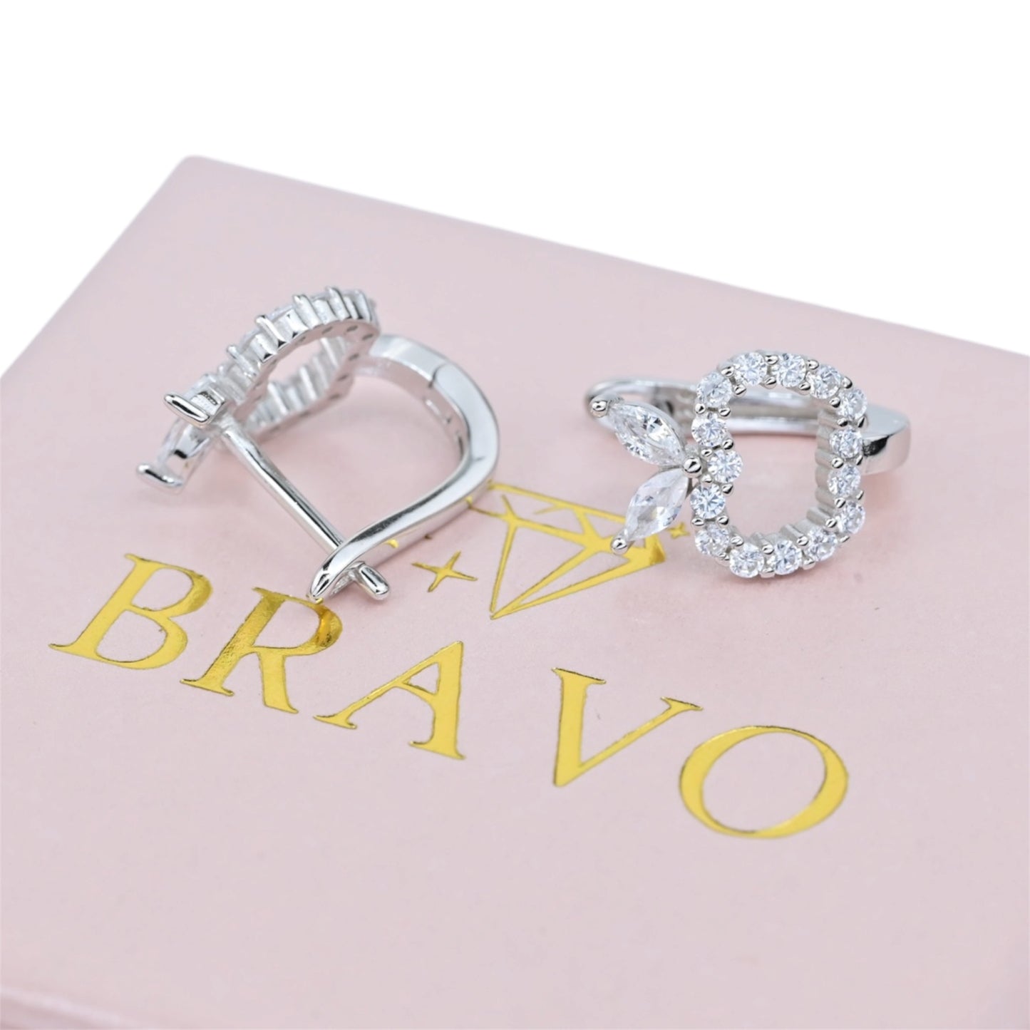Silver Earrings Apple