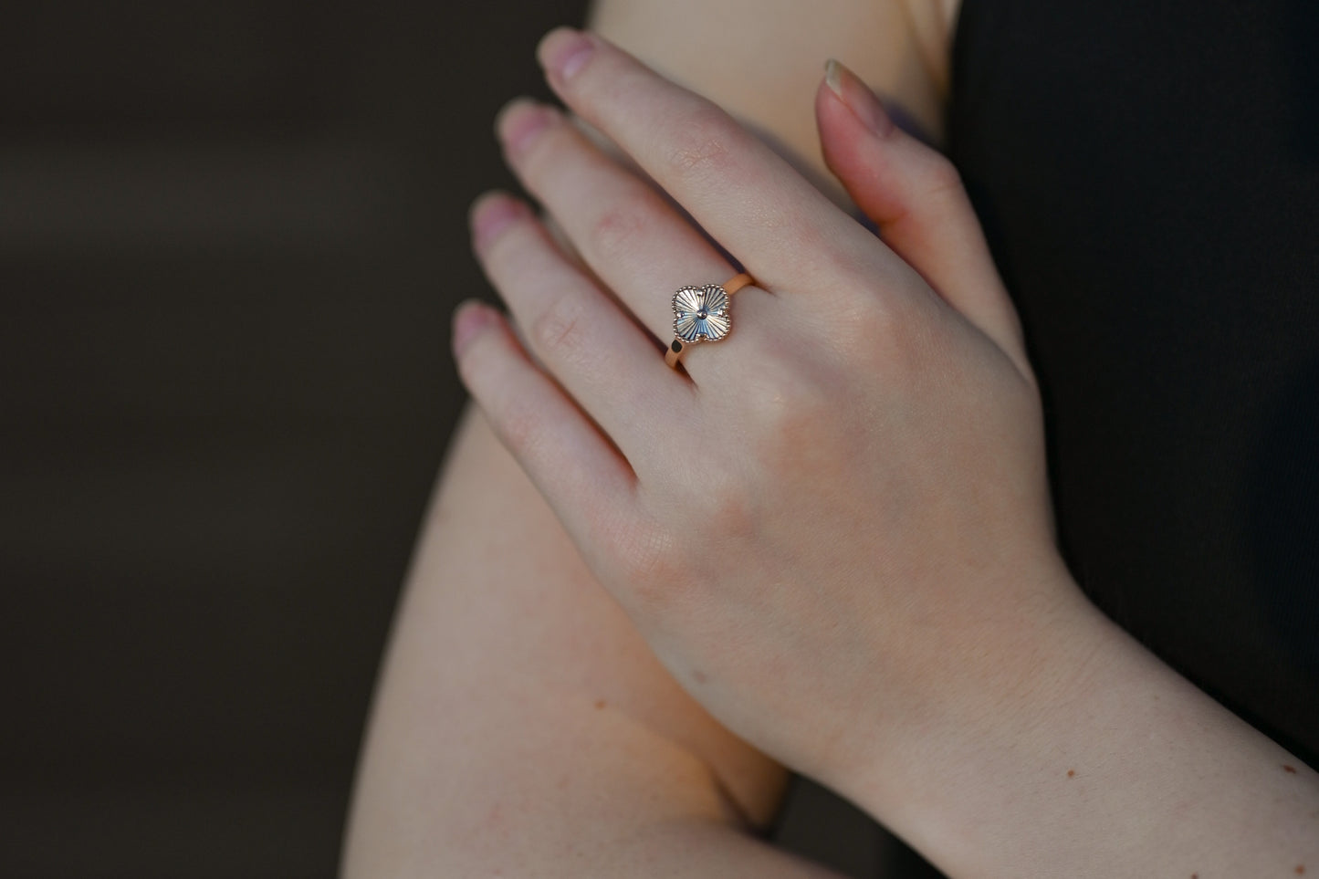 Rose Gold Ring clover