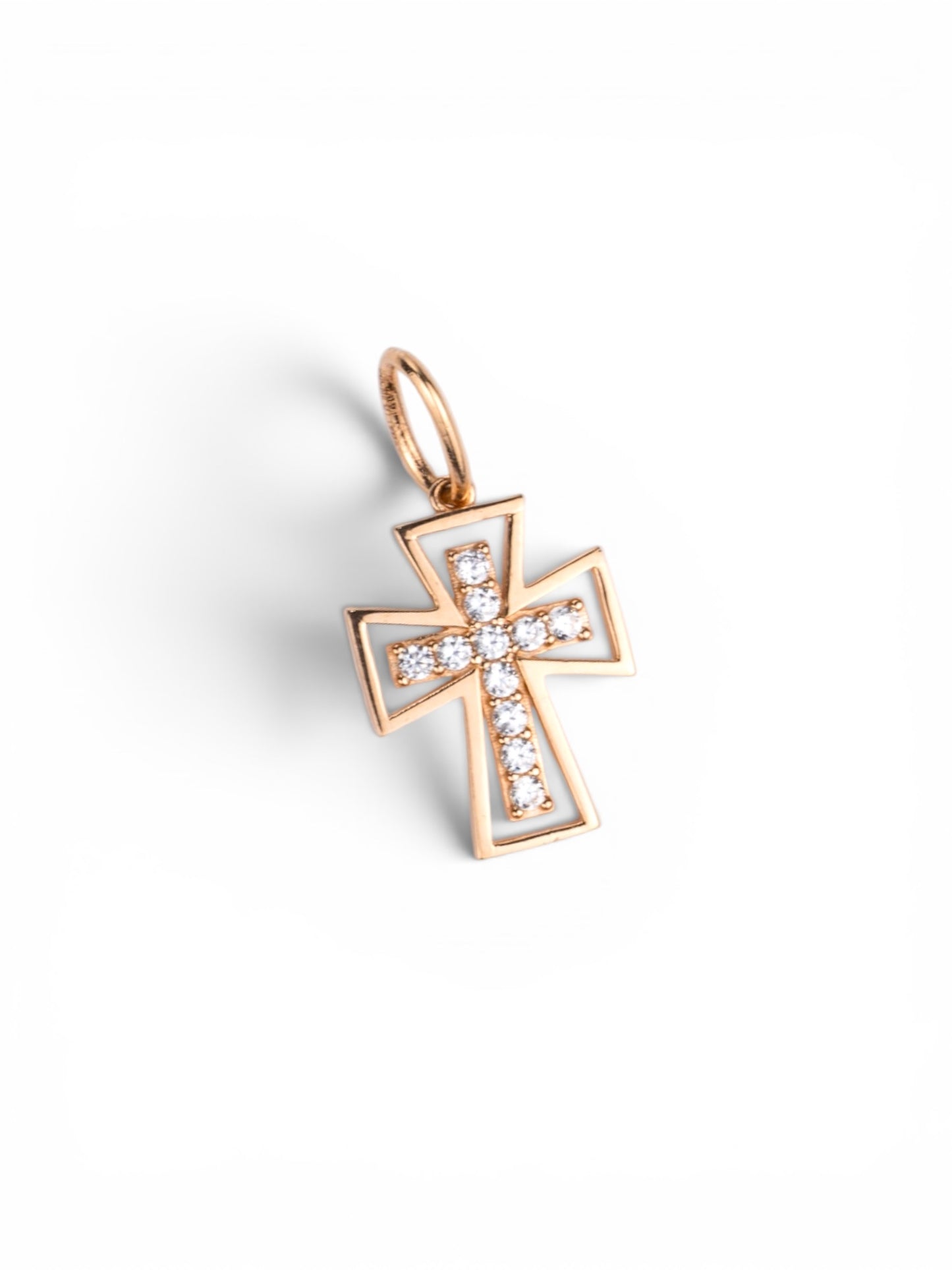 Cross Pendant with Zirconia stones