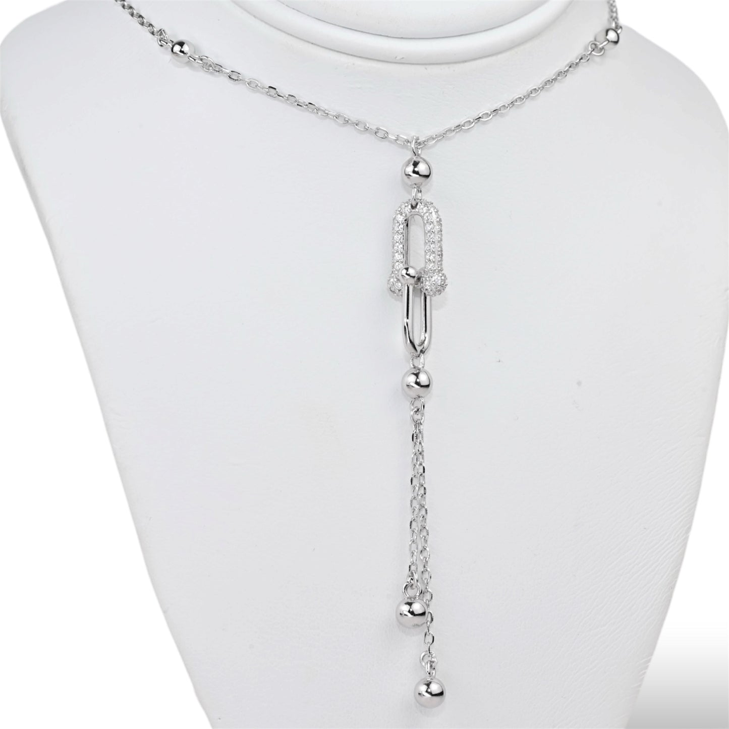Silver Necklace Tie
