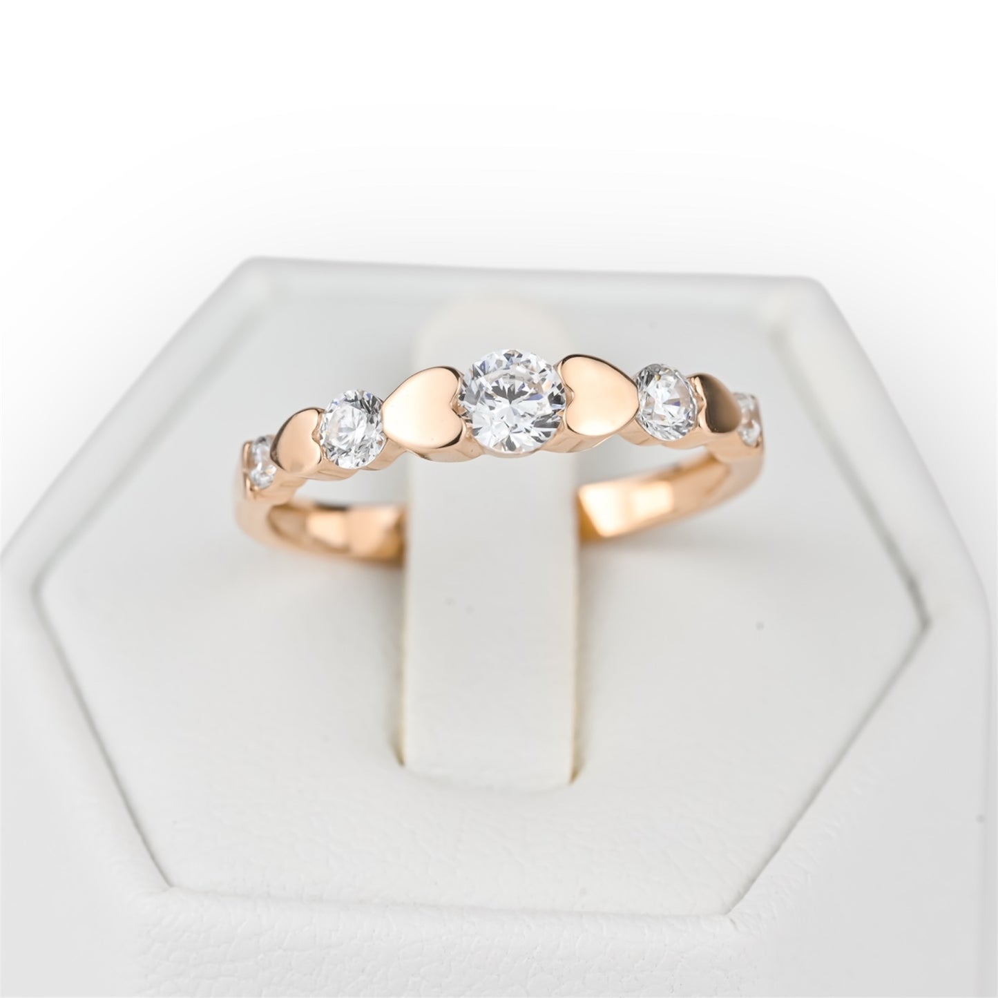 Ring Hearts with Zirconia stones