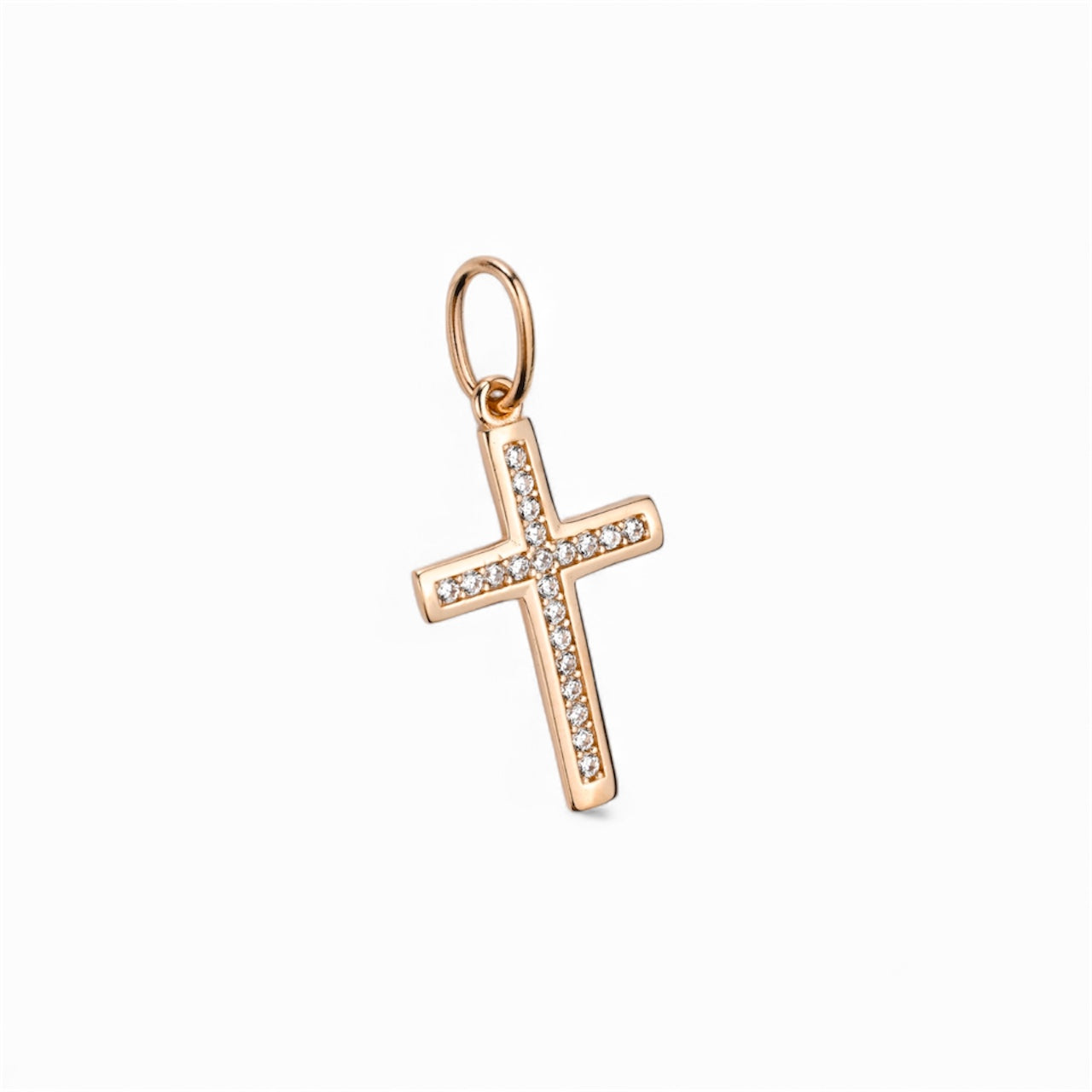 Cross Pendant with Zirconia stones