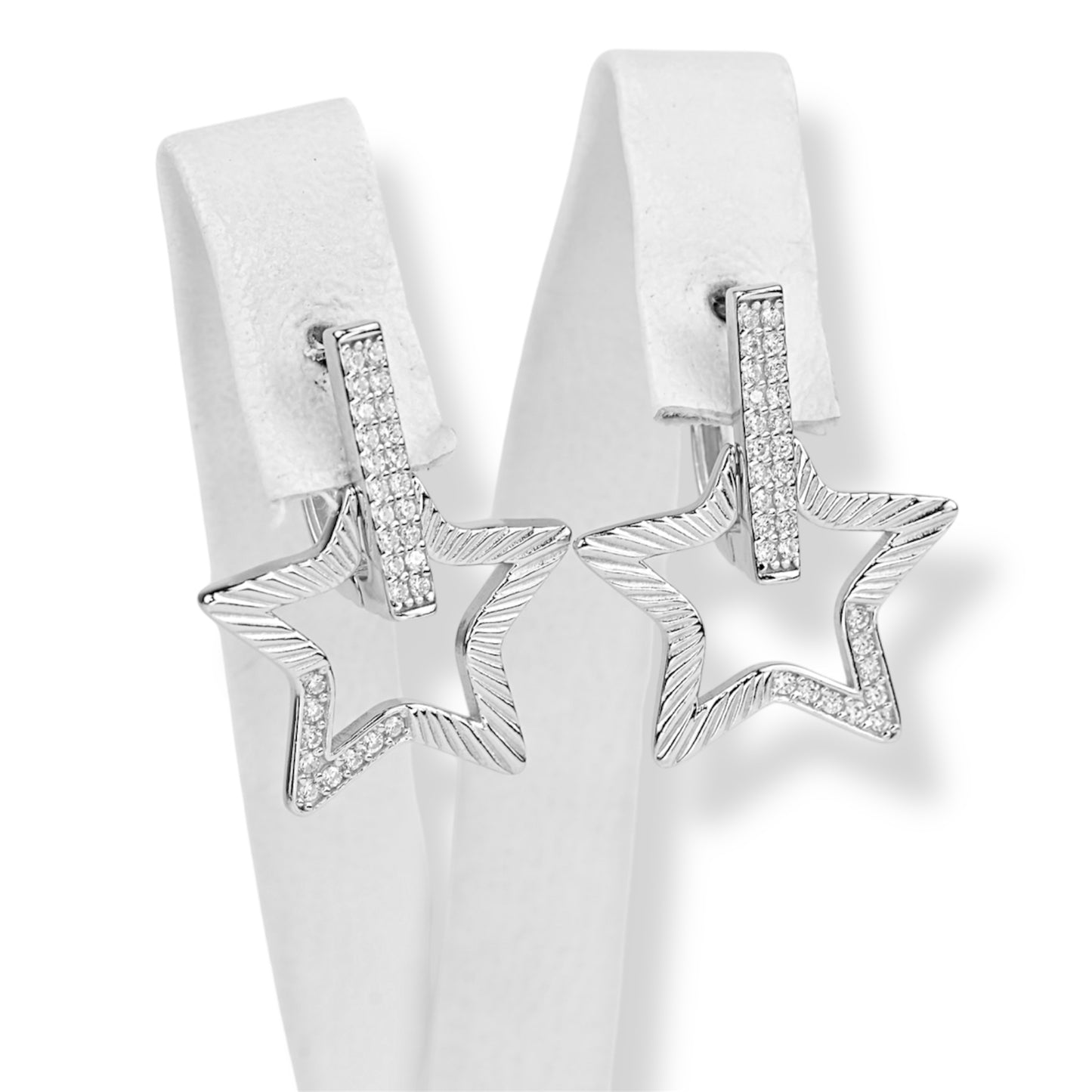 Silver Earrings Stars
