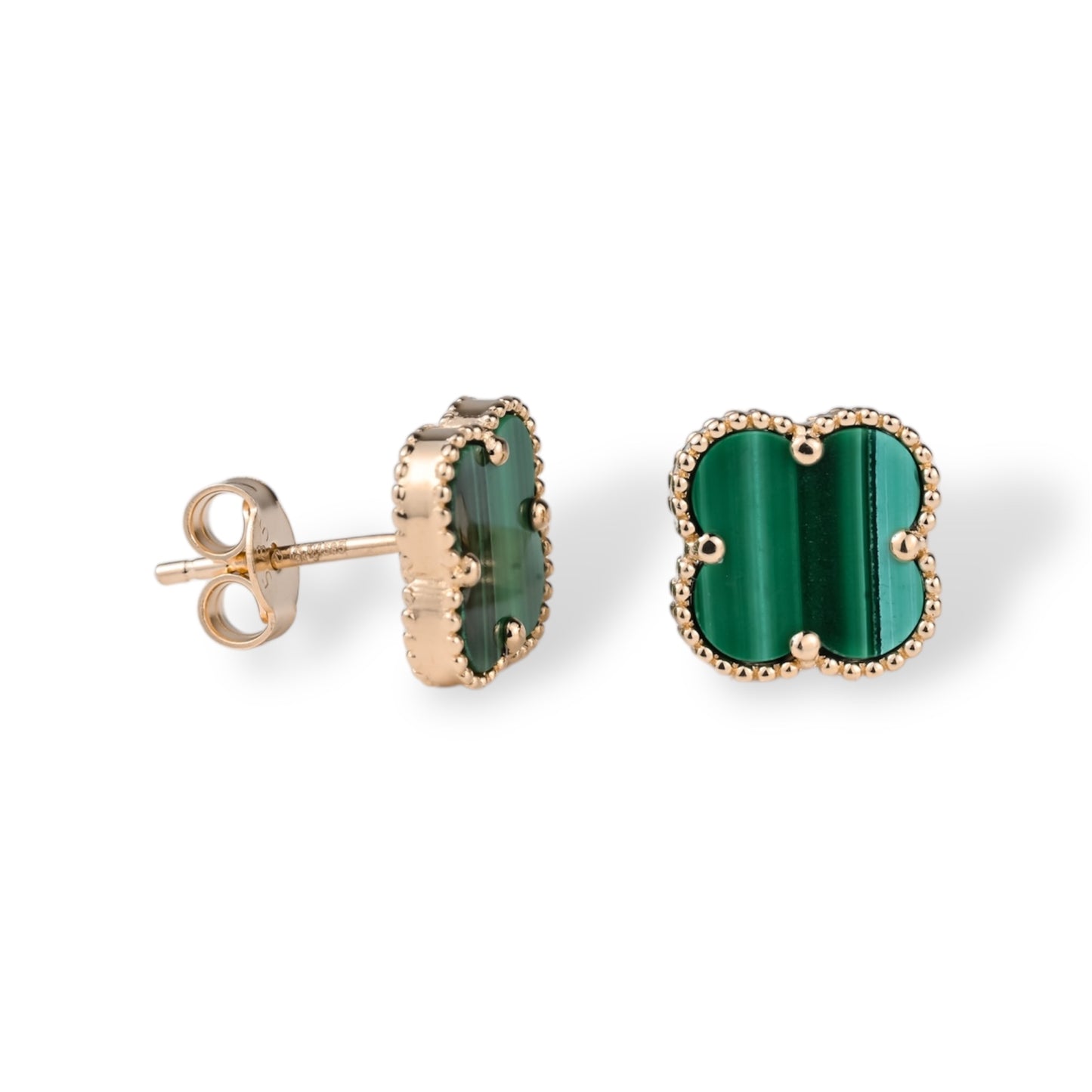 Stud Earrings Malachite
