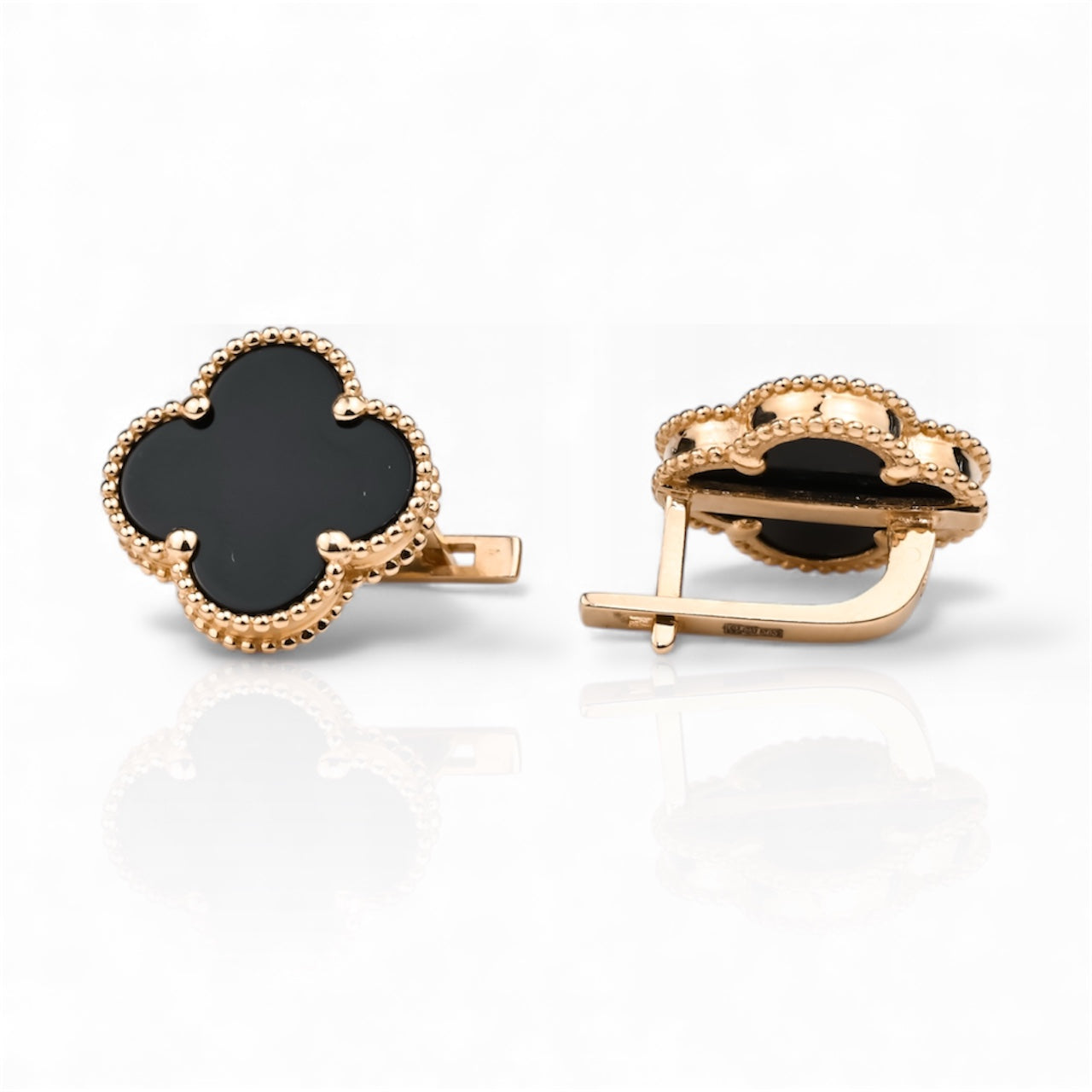 Clover Onyx Earrings