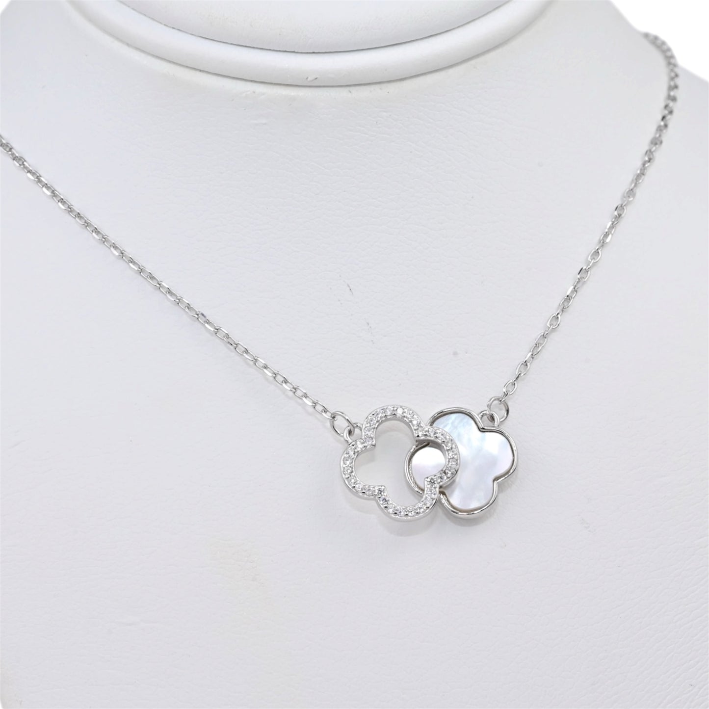 Silver Necklace with Mother of Pearl Pendant