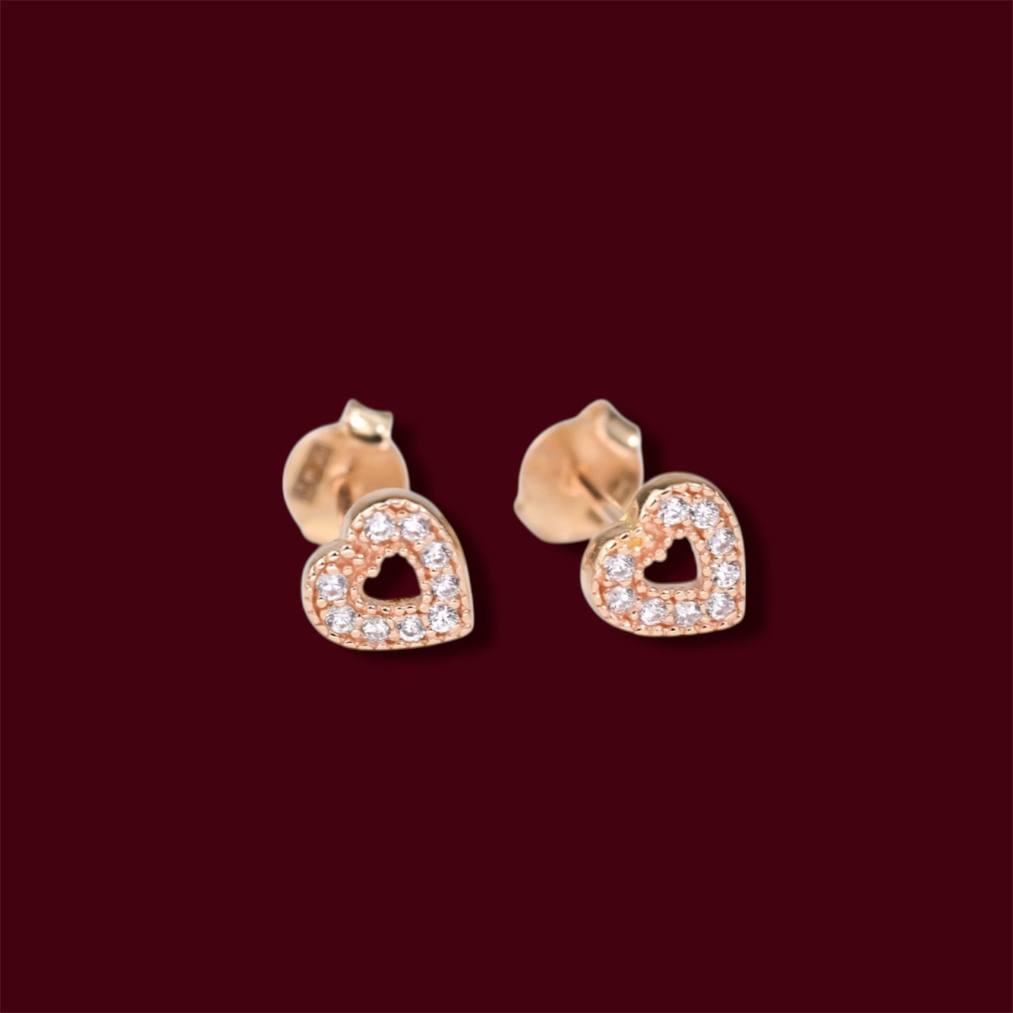 Stud Earrings Hearts