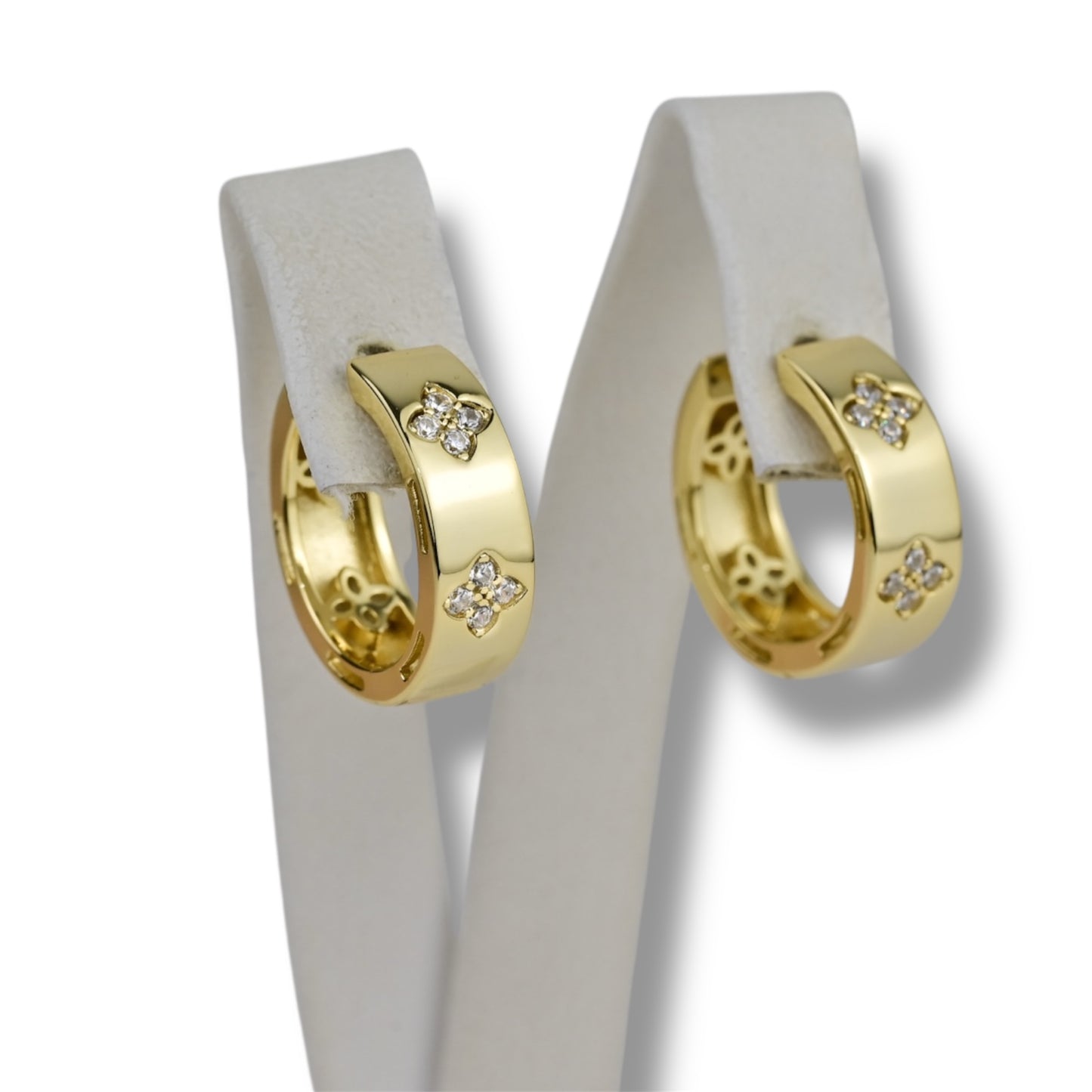 Silver 925 Gold Plated Hoops Earrings