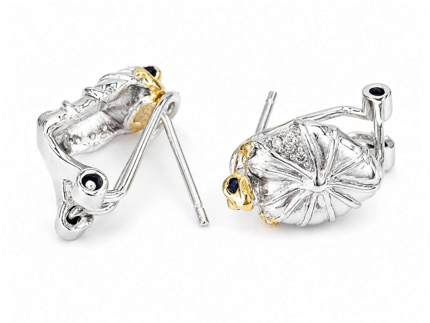 Little Golden Frog Jewelry Silver Set