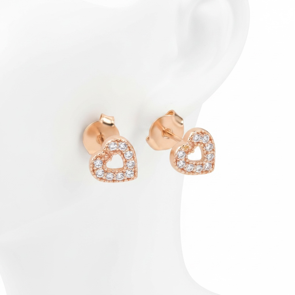 Stud Earrings Hearts