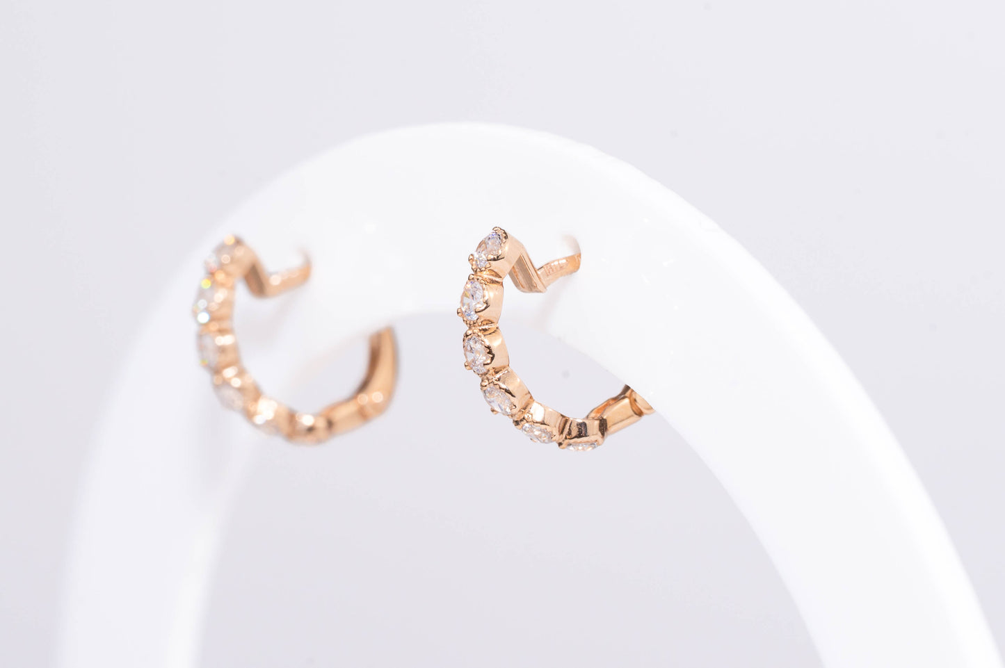 Kids Earrings Hoops with Zirconia stones