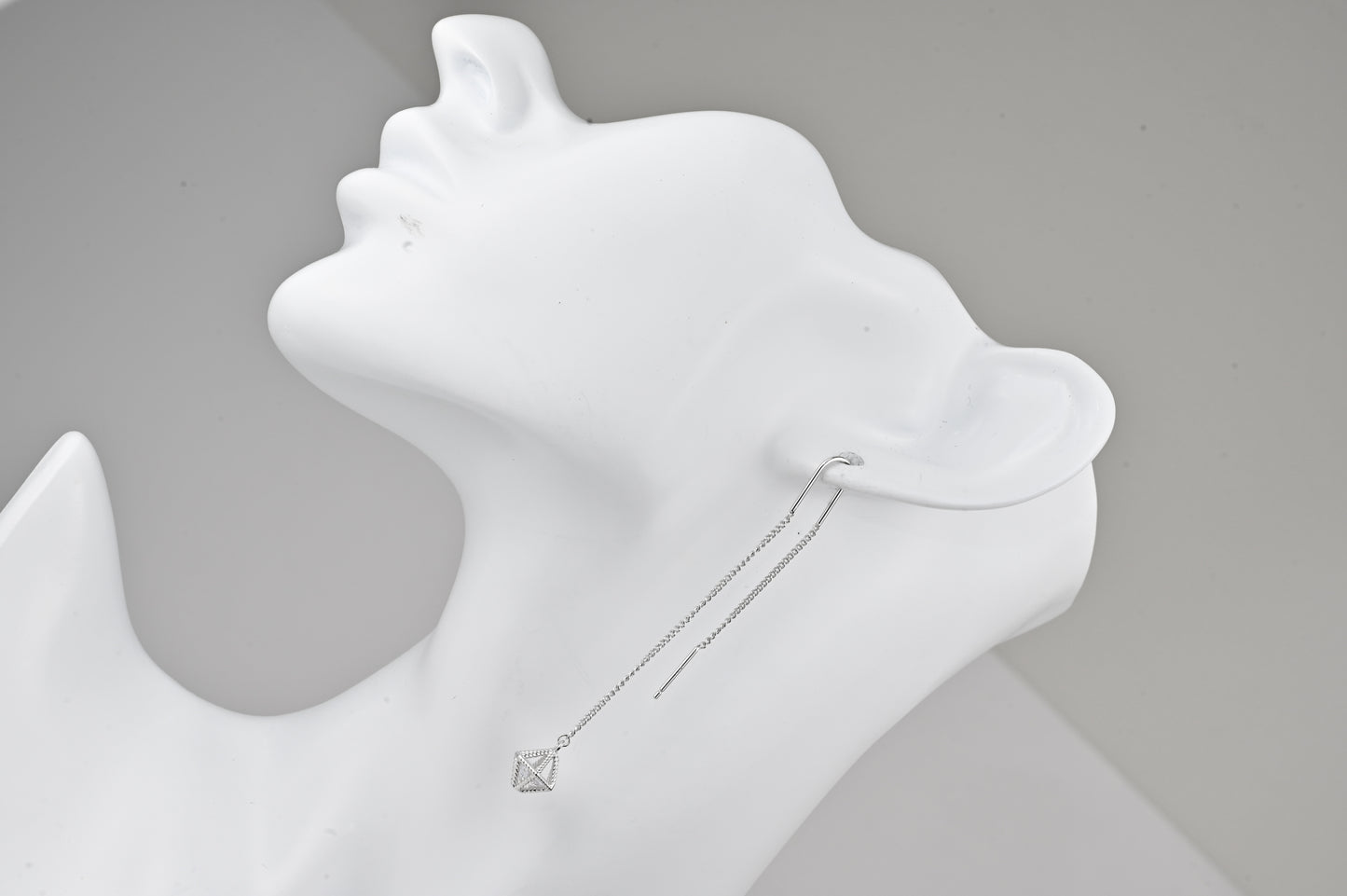 Shine Threads Silver Earrings