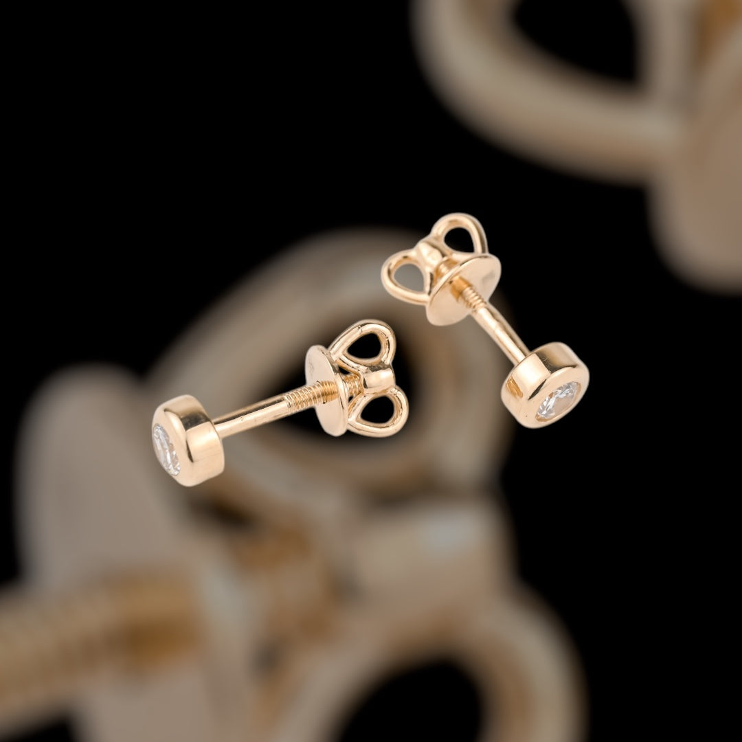Stud Earrings with Zirconia stones