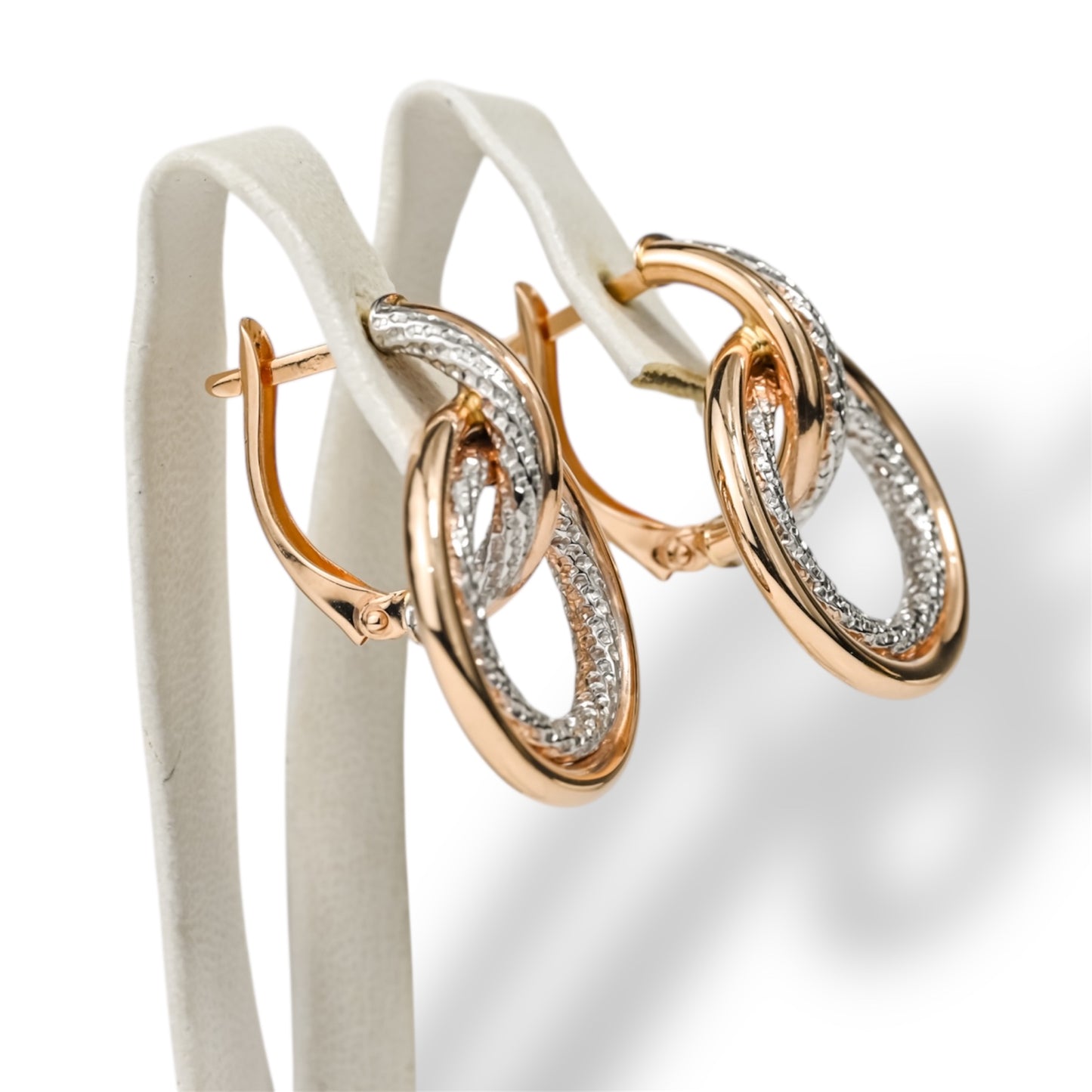 Rose & White Gold Earrings
