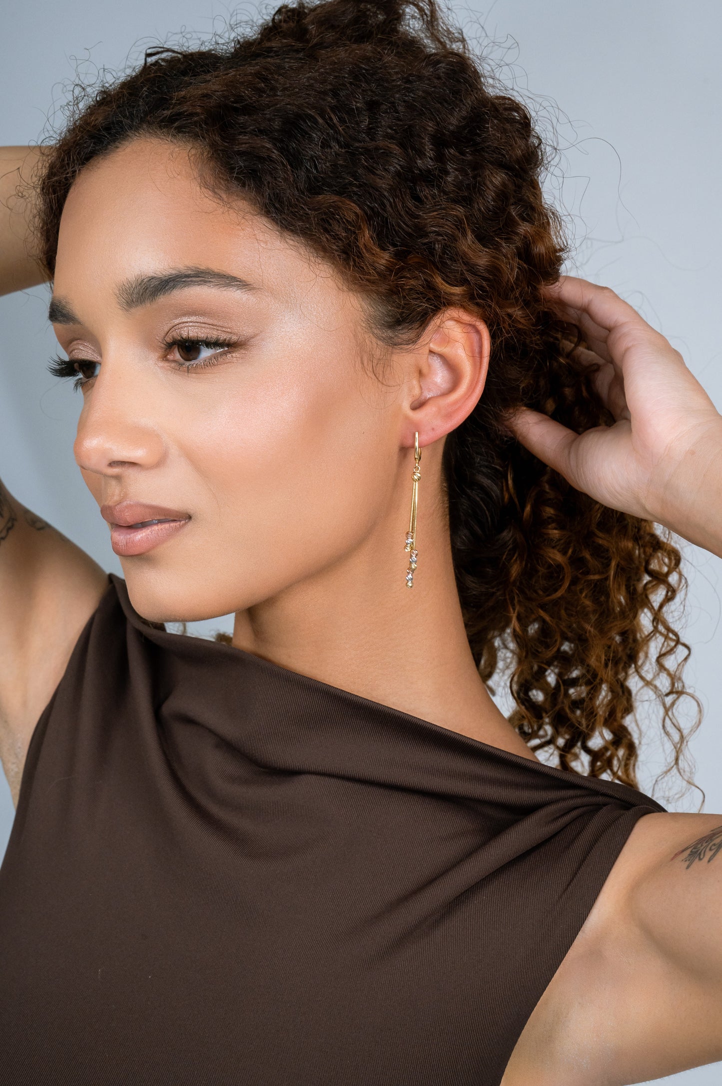 Dangle Earrings Yellow Gold