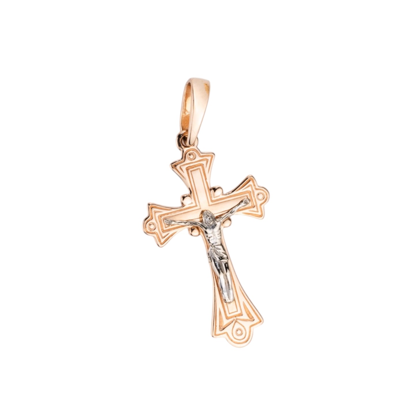 Pendant Orthodox Cross Rose Gold 585(14K)