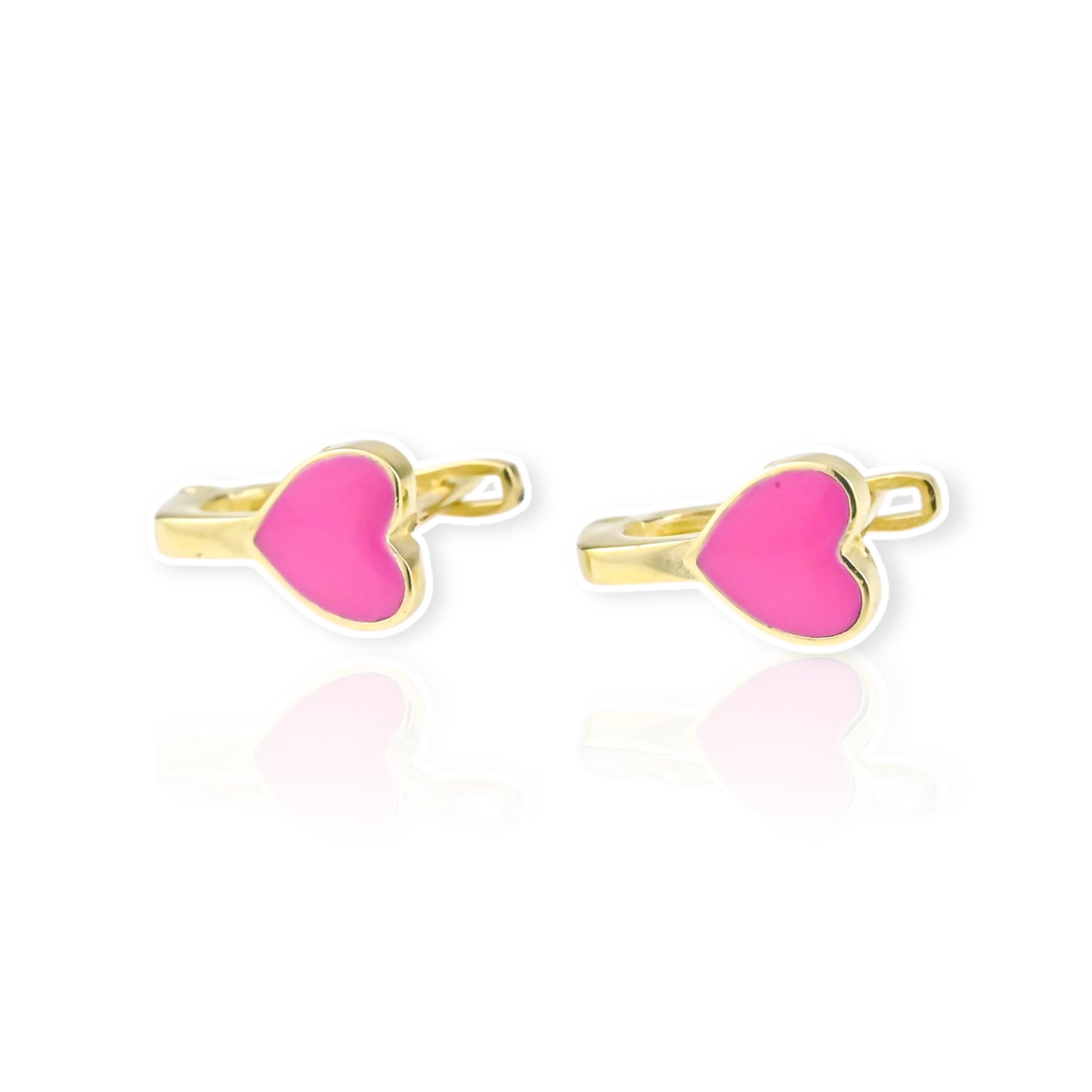 Kids Earrings Pink Hearts