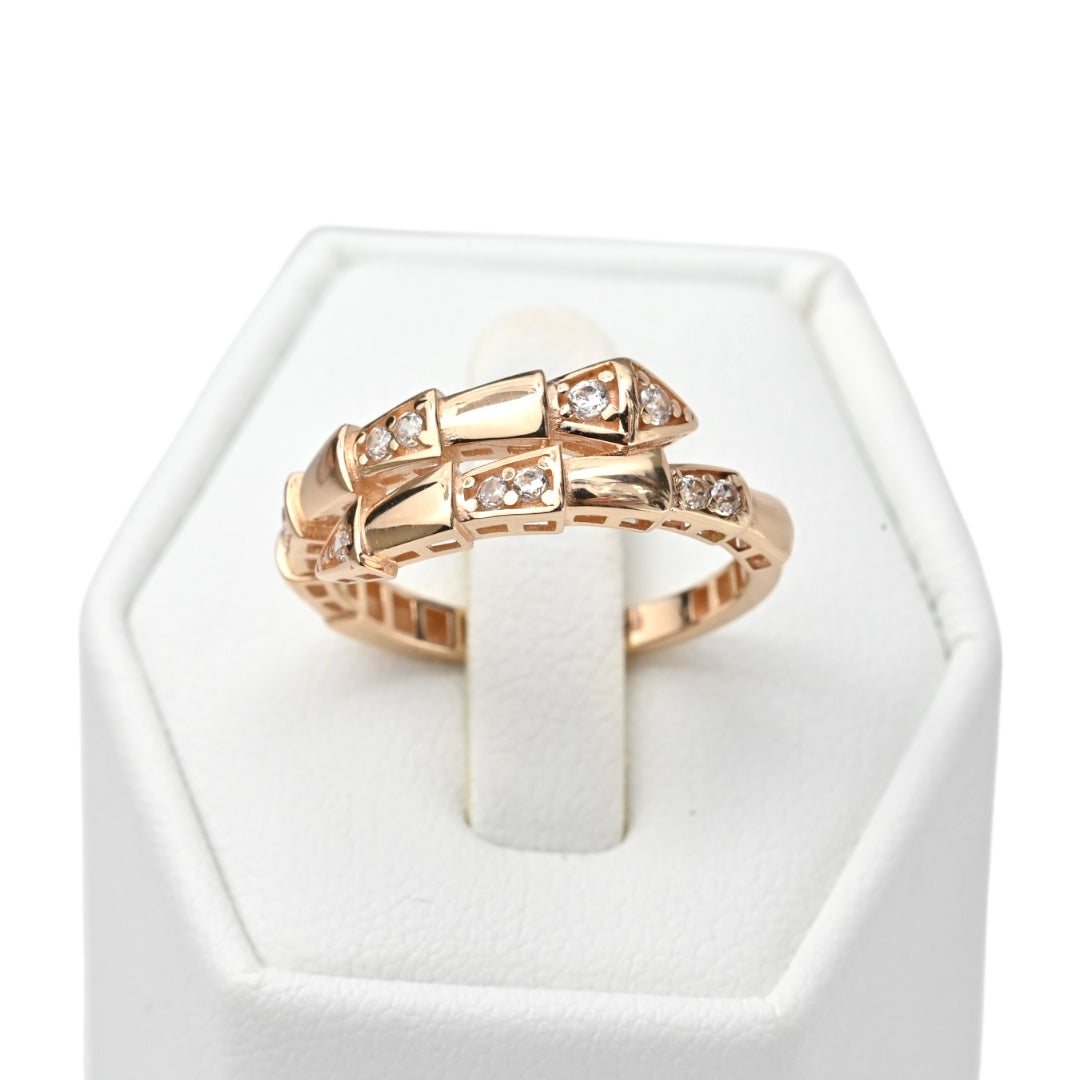Ring Snake with Zirconia stones
