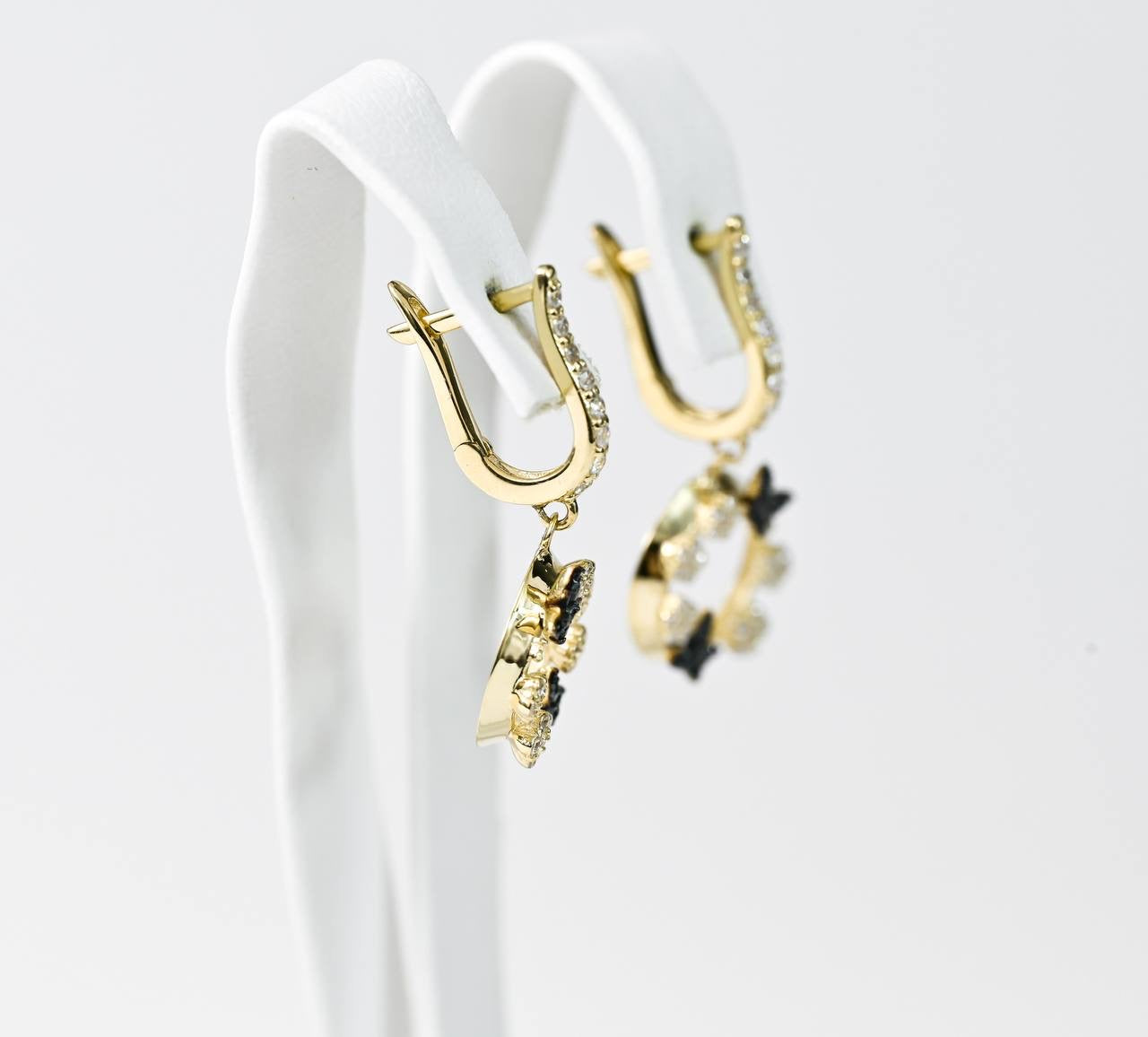 Dangle Earrings Yellow Gold 14 K
